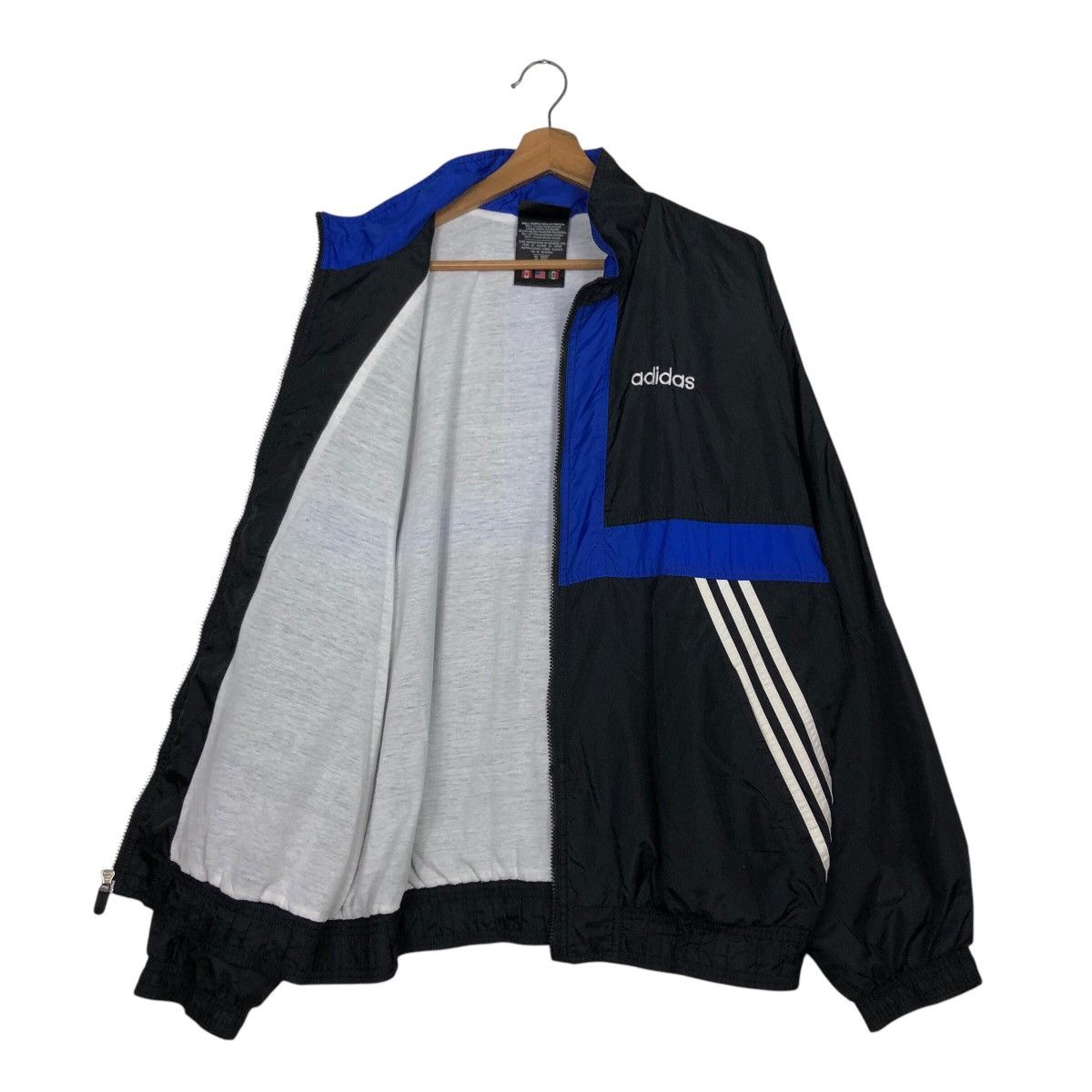 Adidas × Vintage 📌Vintage Zipper Jacket Adidas Striped Blanket Size US L / EU 52-54 / 3 - 12 Thumbnail