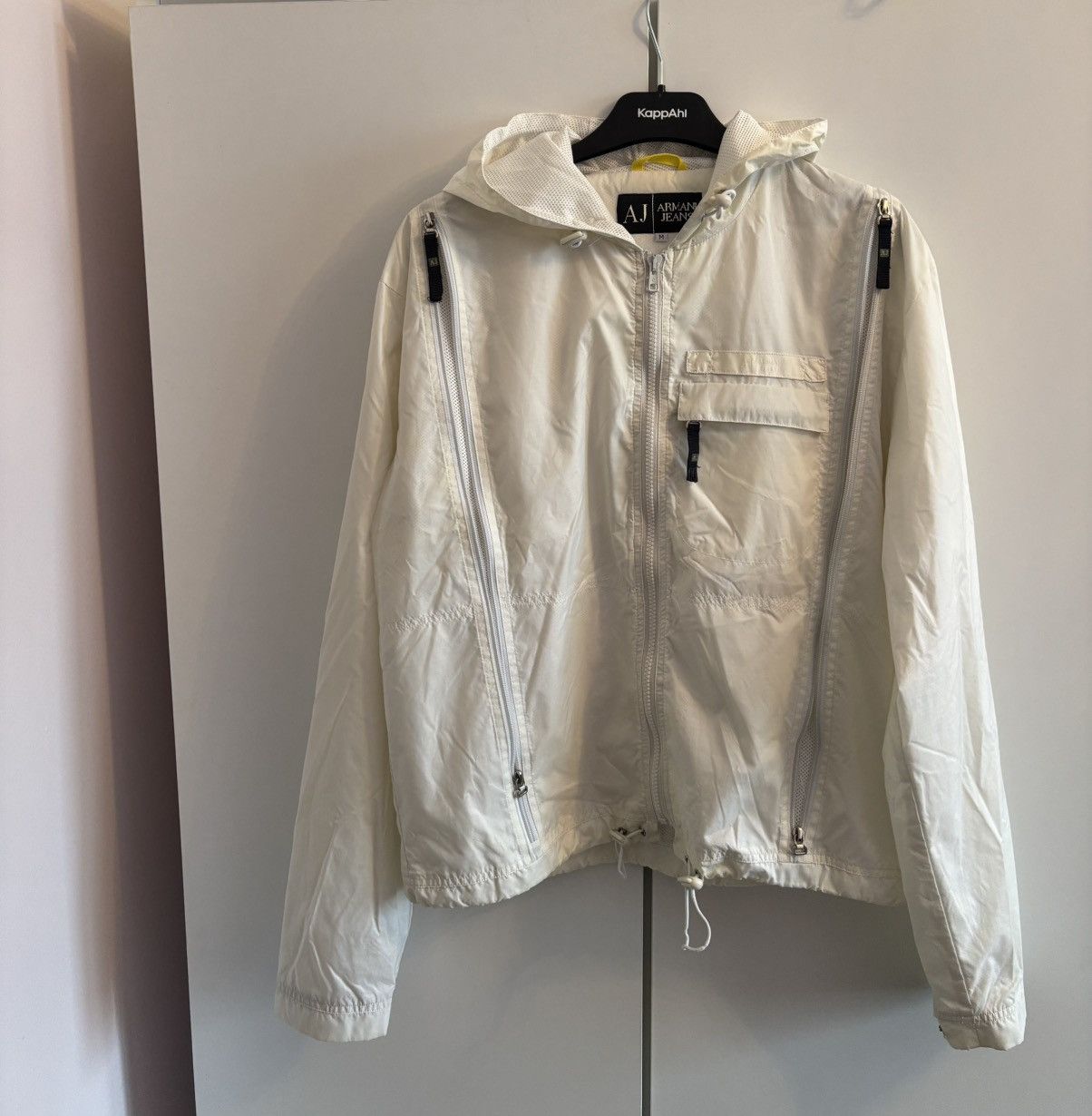 Armani 2000s Armani 5-zip AJ White Jacket Avantgarde Size US M / EU 48-50 / 2 - 1 Thumbnail