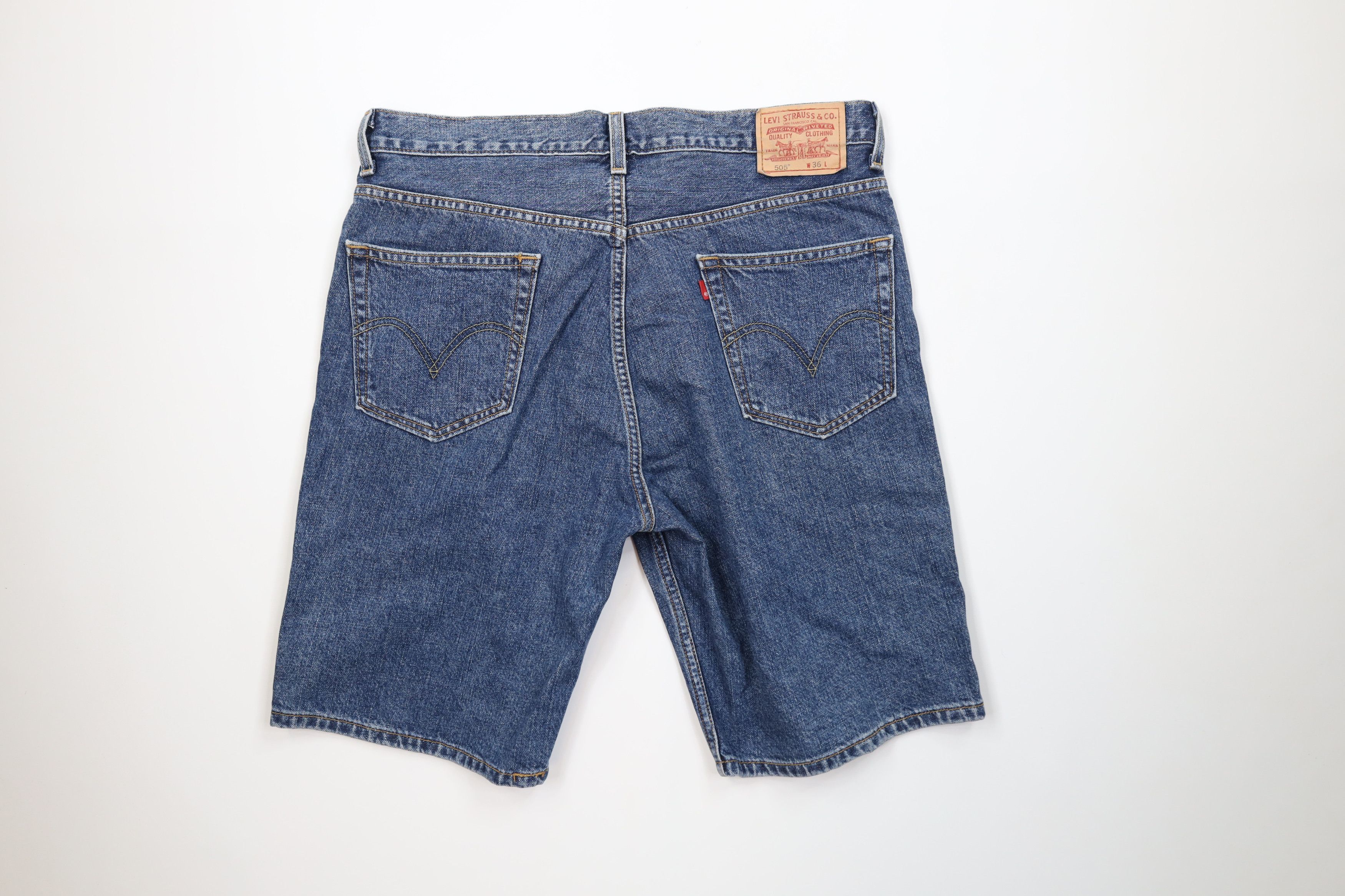 Levi's Vintage Y2K Levis 505 Fit Denim Jean Shorts Jorts Blue Size US 36 / EU 52 - 9 Thumbnail