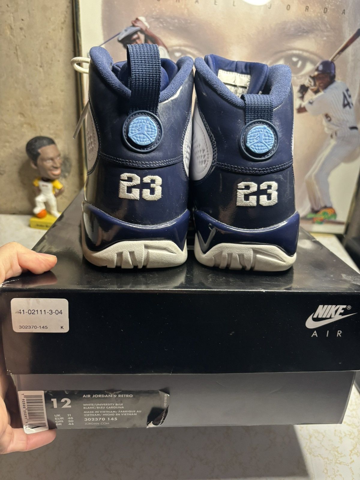 Jordan Brand Jordan Retro 9 ‘university blue’ Size US 12 / EU 45 - 7 Thumbnail
