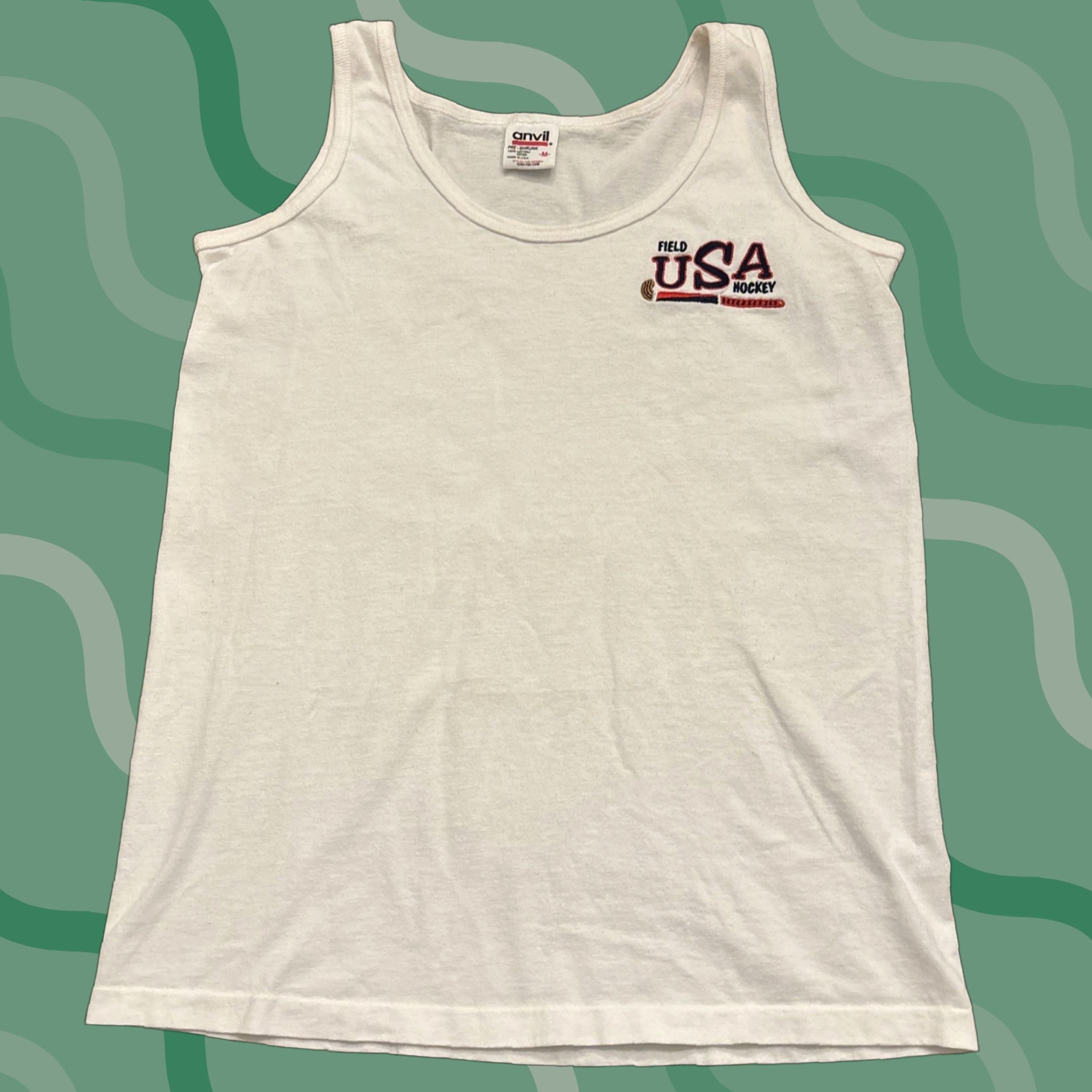 Vintage VINTAGE YOLO Sportswear USA Field Hockey Tank Top Women White Size M Tanks Size M / US 6-8 / IT 42-44 - 1 Thumbnail