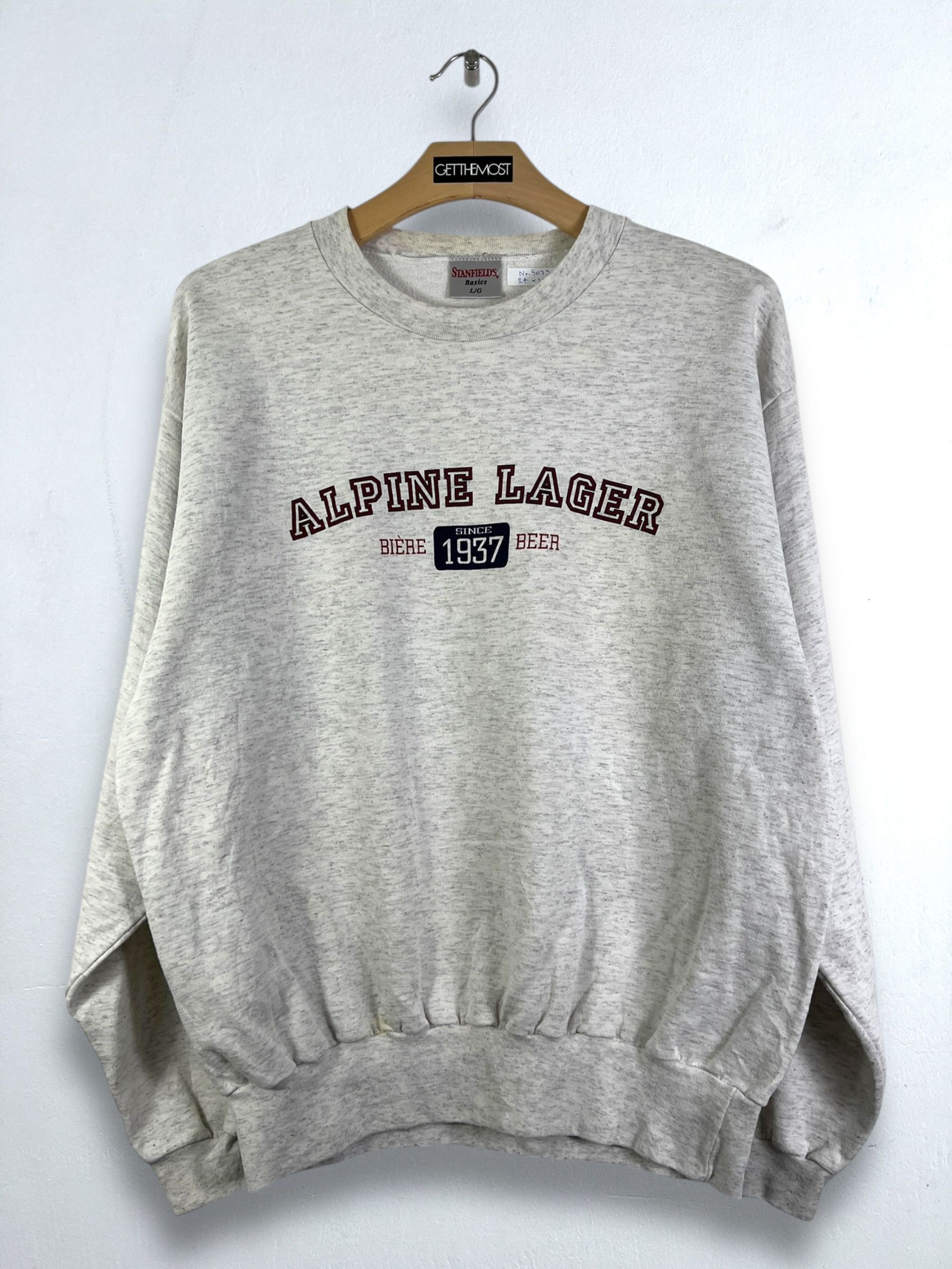 Vintage No.5073 Vintage Alpine Lager Promo Graphic Sweatshirt (L) Size US L / EU 52-54 / 3 - 1 Thumbnail