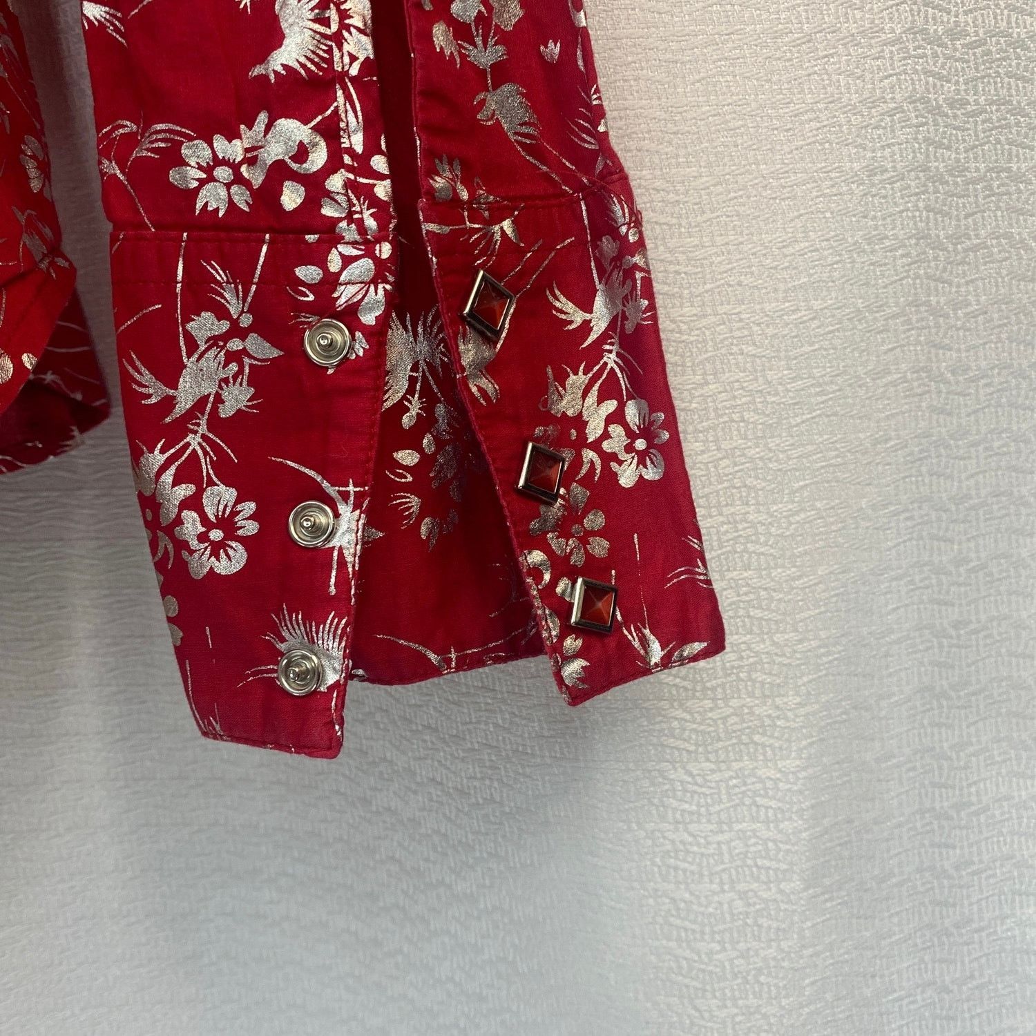 Roper Roper Fitted Jewel Snap Western Red Silver Shirt women sz S Size S / US 4 / IT 40 - 5 Thumbnail