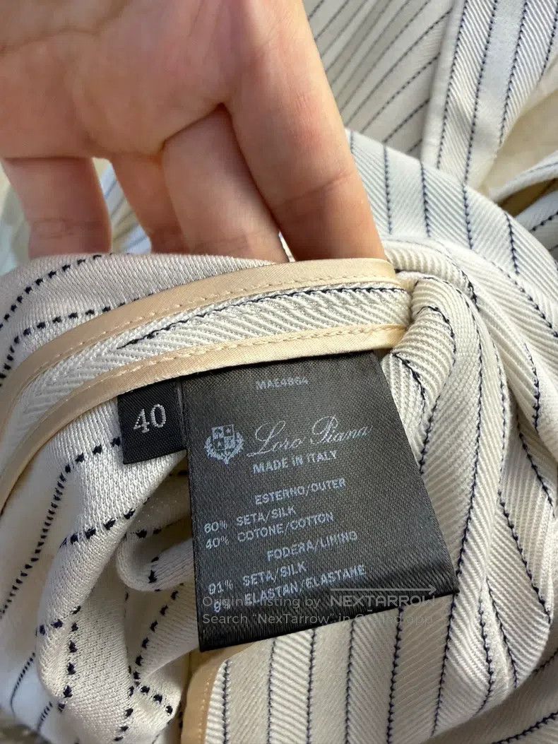 Loro Piana Loro Piana Striped Silk Cotton Jacket Size XS / US 0-2 / IT 36-38 - 8 Thumbnail