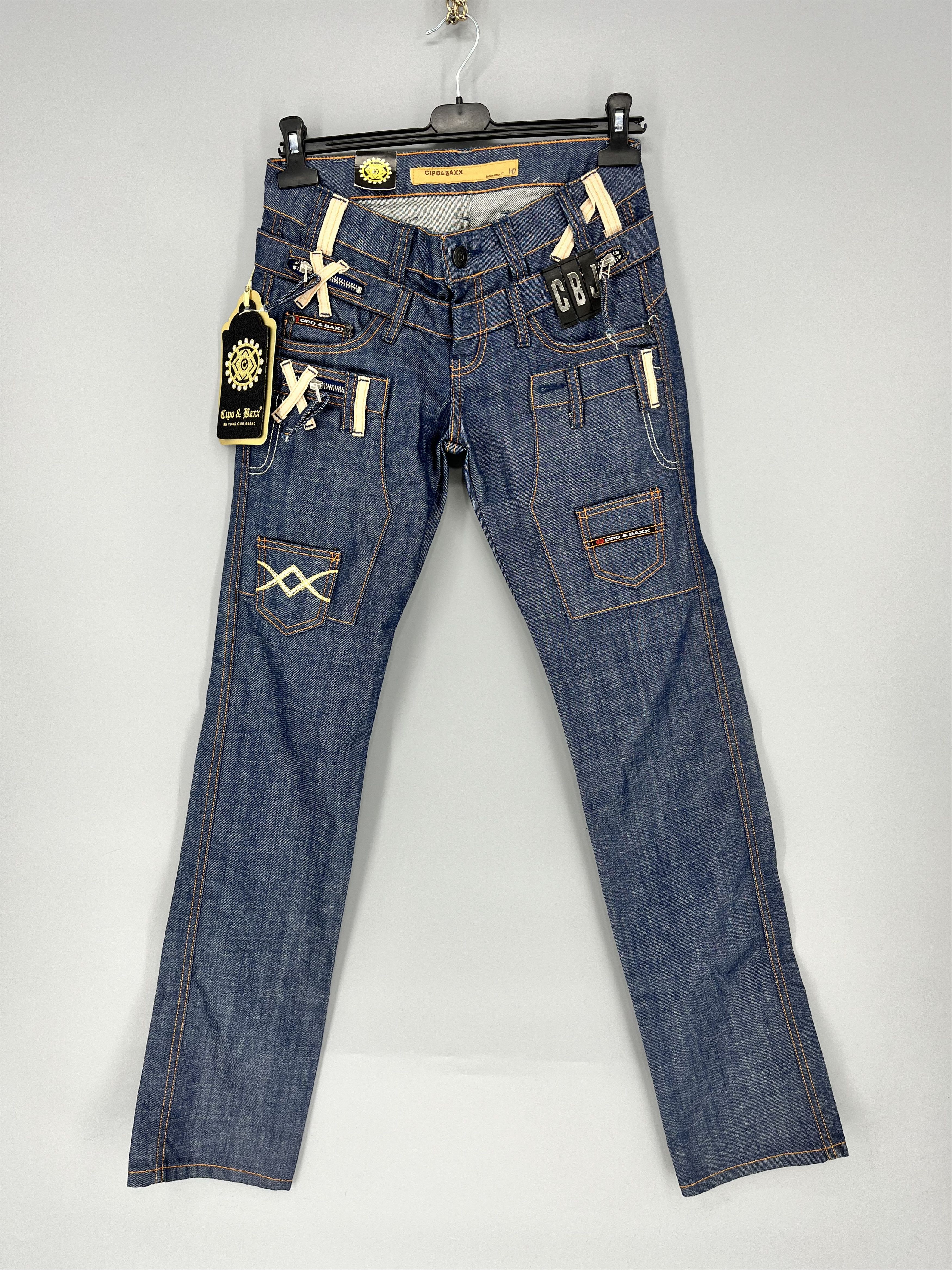 Vintage Vintage Cipo&Baxx Crazy Avant Garde Designer Jeans Size US 27 - 1 Thumbnail