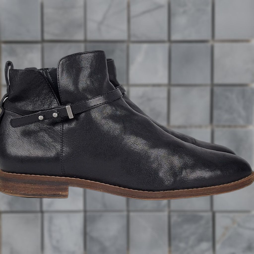 Franco Sarto Franco Sarto Z10823* Black Leather Booties Women Size 9 M Bootie Size US 7 / IT 37 - 1 Thumbnail