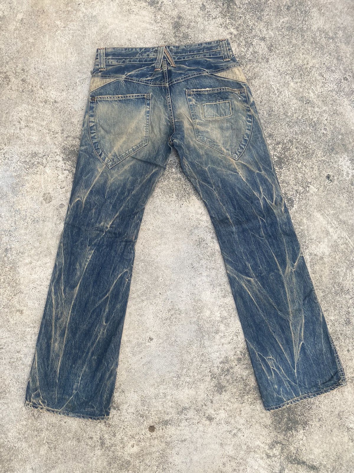 Japanese Brand Flare Jeans Blue Way Clawmark Bootcut Size US 33 - 15 Thumbnail