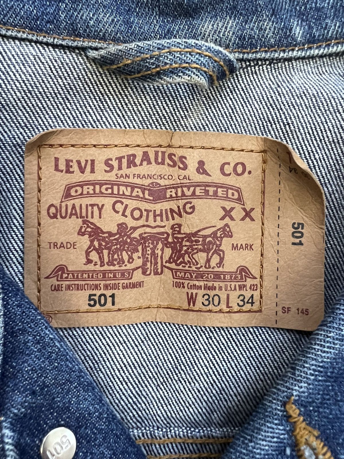 Levi's × Vintage Vintage 80's Levi's Trucker Jacket Lot 70507 USA Button 523 Size US M / EU 48-50 / 2 - 5 Thumbnail