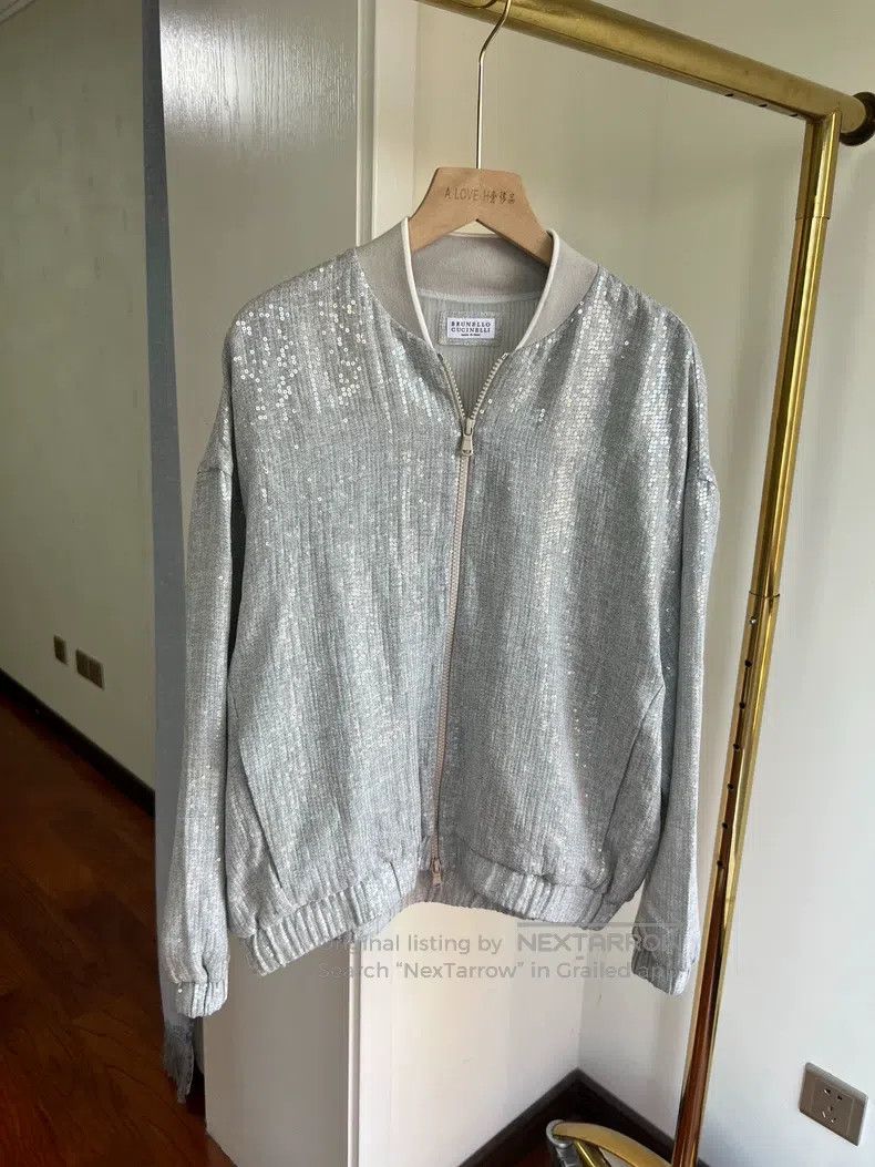 Brunello Cucinelli Brunello Cucinelli Linen Glitter Jacket Size XS / US 0-2 / IT 36-38 - 3 Thumbnail