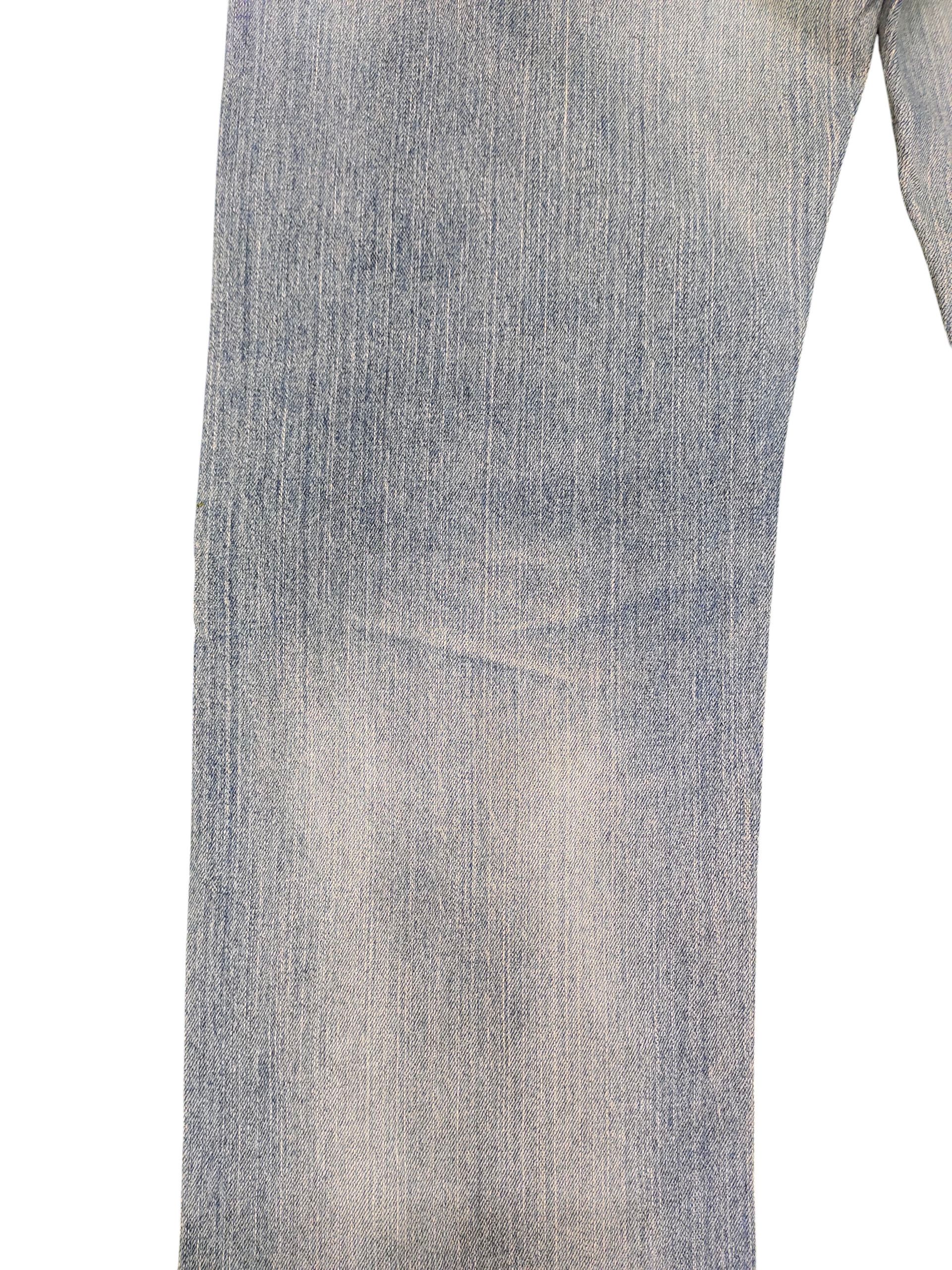 Comme des Garcons × Undercover Vintage Edwin Leather Trim Distress Denim Jeans Size US 35 - 4 Thumbnail