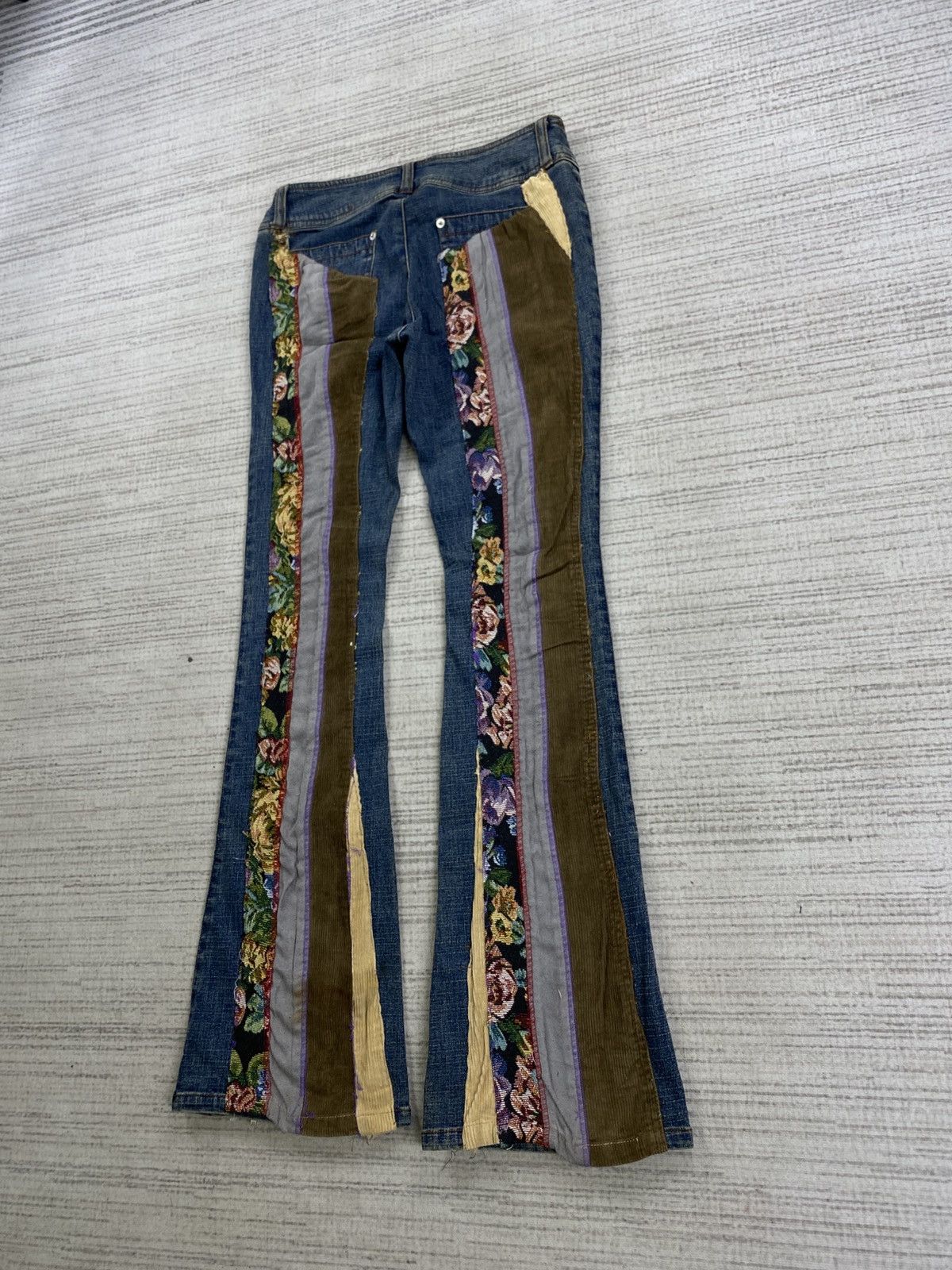 Japanese Brand Vintage Flared Joky Gal Custom Patchwork Denim Jeans Size US 28 / EU 44 - 7 Thumbnail