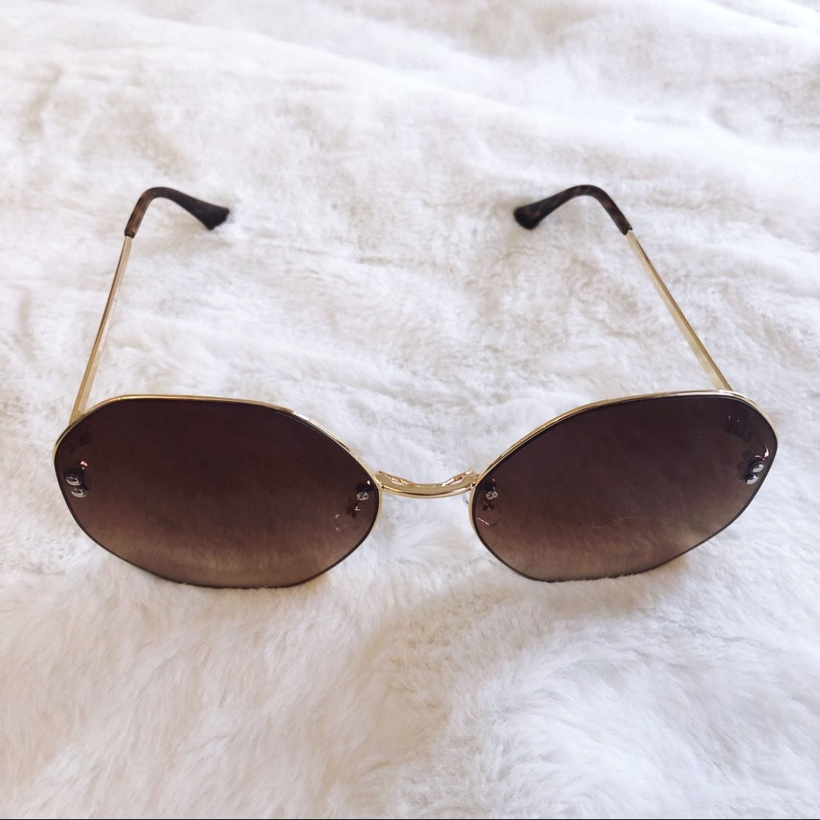 Other Ada Brown Round Geometric Fashion Sunglasses Size ONE SIZE - 5 Thumbnail