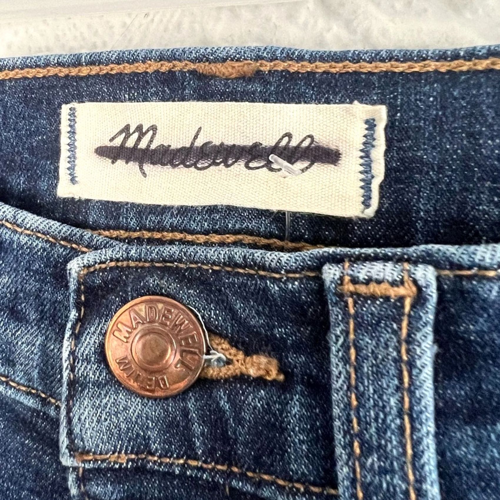 Madewell VINTAGE Madewell Jeans Women 24 Blue Slim Straight 24x27 Nike Size 42" / US 20 - 4 Thumbnail