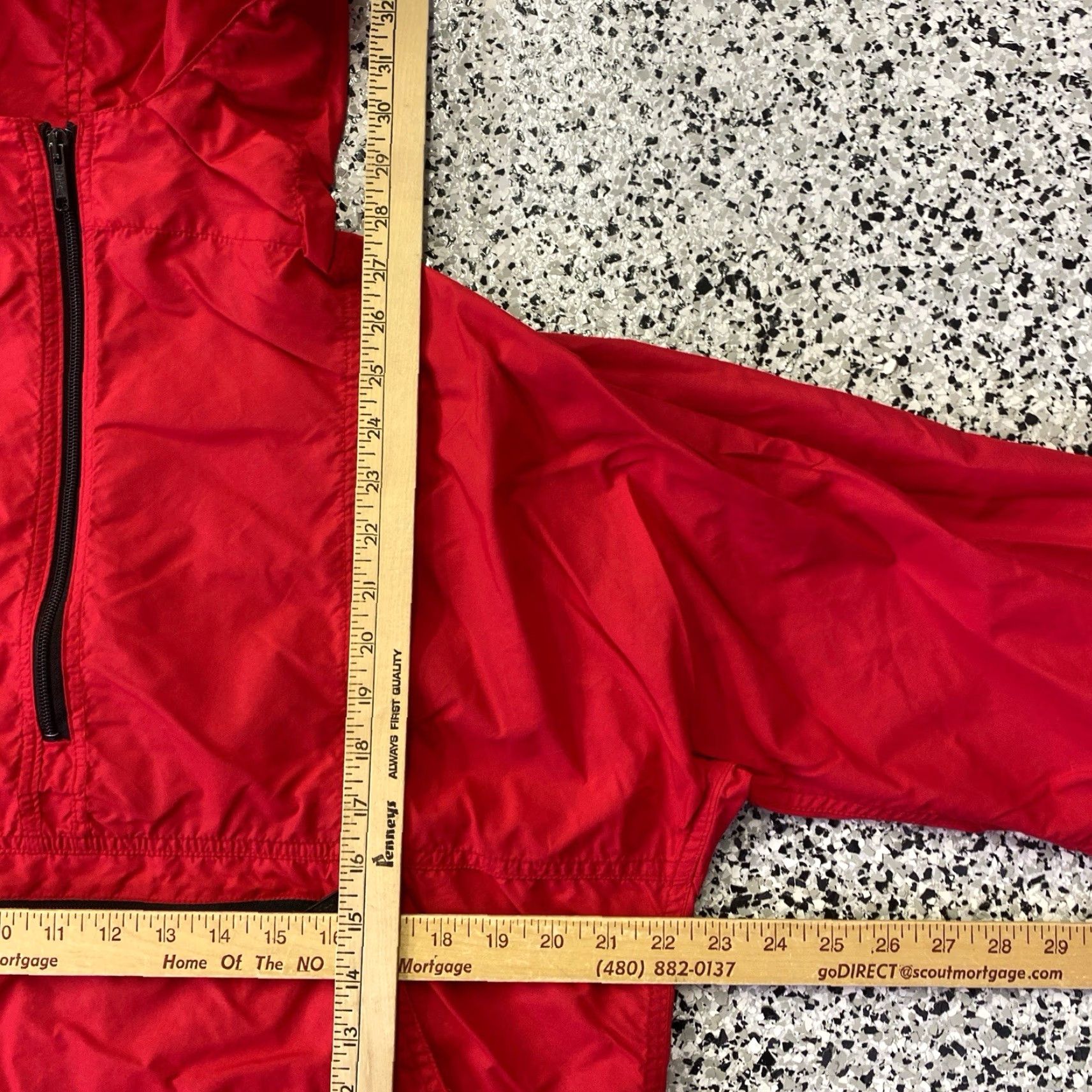 Vintage VINTAGE L.L. Bean Anorak Pullover Hooded Pockets 1/2 Zip Red Nylon Medium USA MADE Jacket Men Size US M / EU 48-50 / 2 - 2 Thumbnail