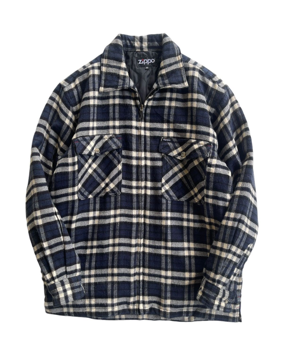 Japanese Brand Vintage Zippo Checked Flannel Quilted Jacket Size US M / EU 48-50 / 2 - 1 Thumbnail