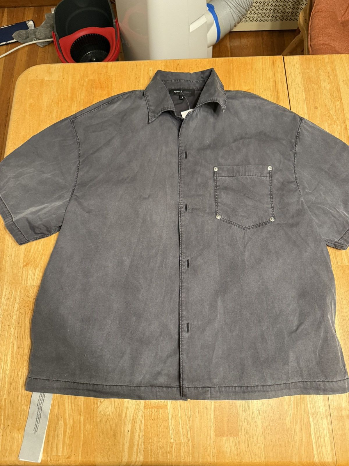 Purple Brand Cotton Poplin Shirt - Black Size S