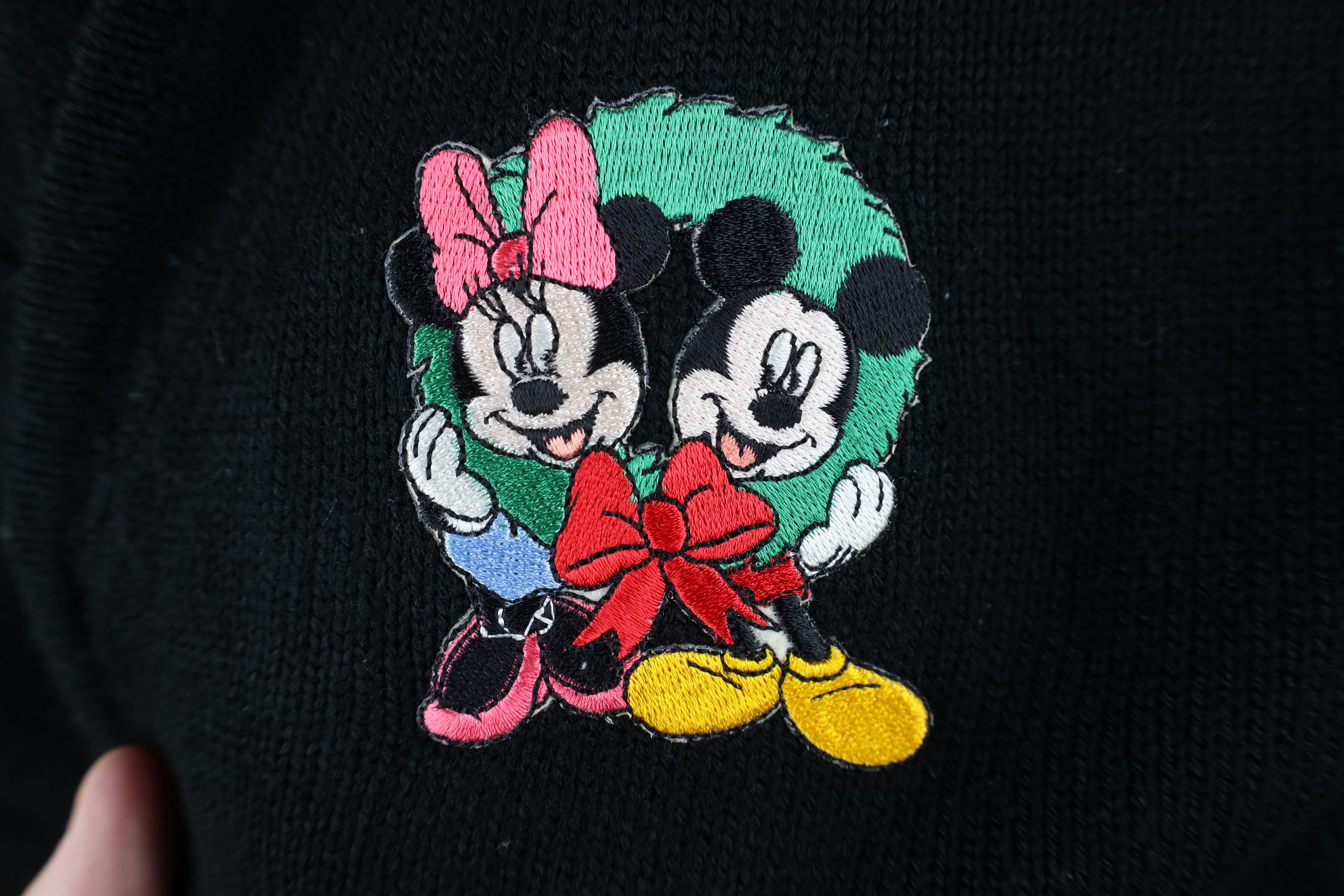 Disney Vintage 90s Y2K Disney Mickey Minnie Mouse Christmas Hoodie Size M / US 6-8 / IT 42-44 - 4 Thumbnail
