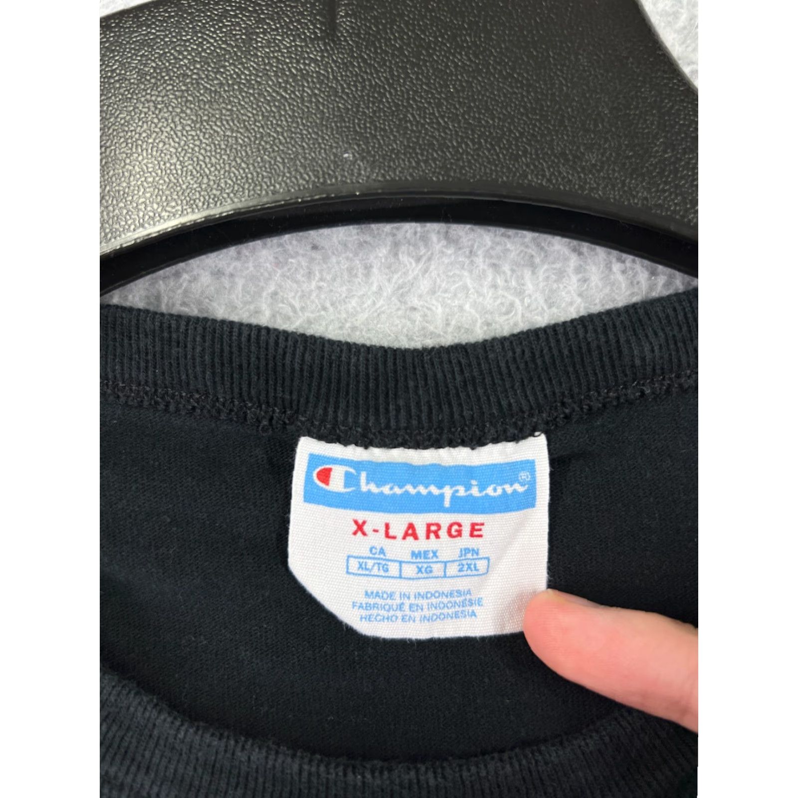 Champion Champion Women's Crop T-Shirt XL Black Logo Cotton All Seasons Activewear Size XL / US 12-14 / IT 48-50 - 4 Thumbnail