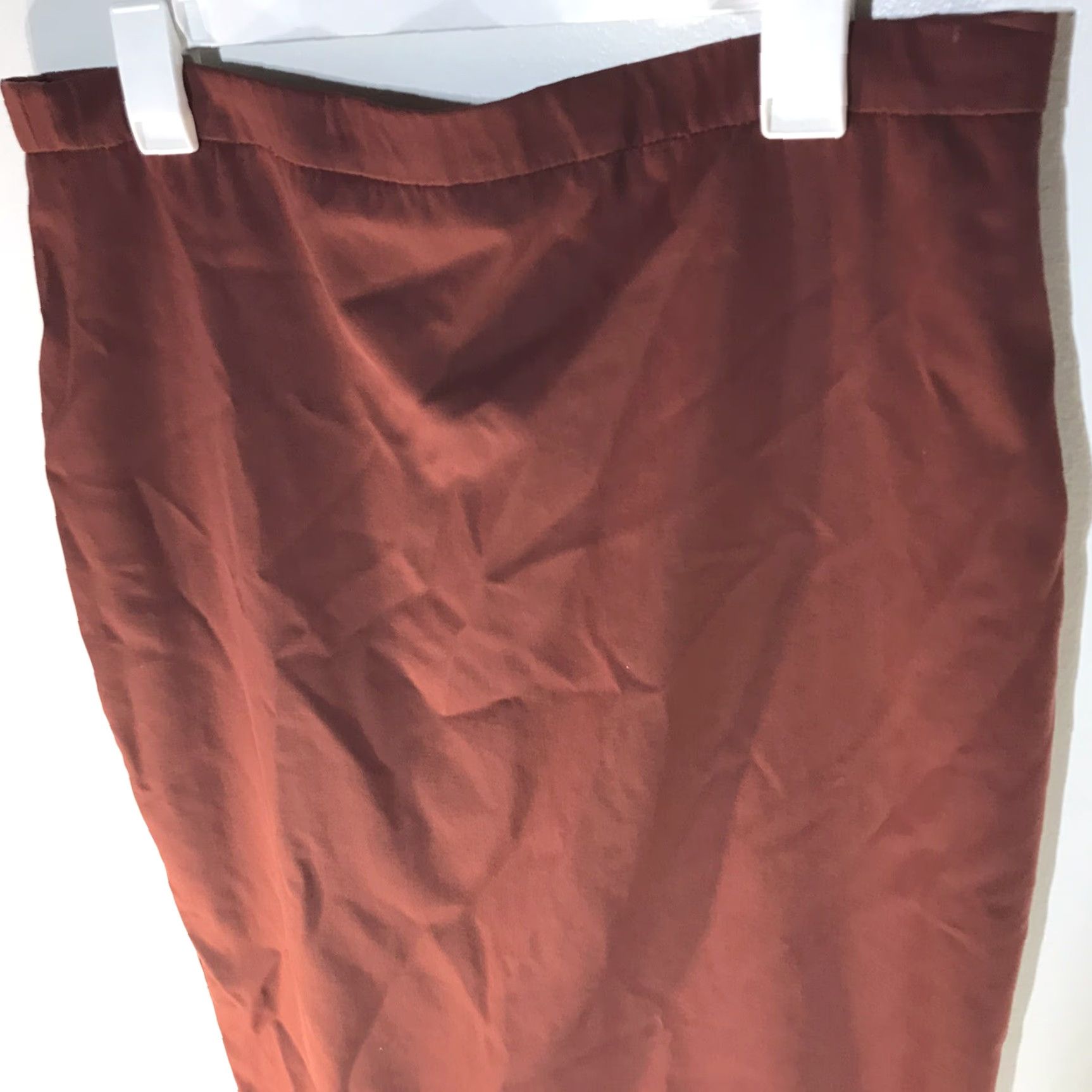 Escada ESCADA Rust Color 100% Wool Midi Skirt Womens Size L West Germany Size 36" / US 14 / IT 50 - 3 Thumbnail