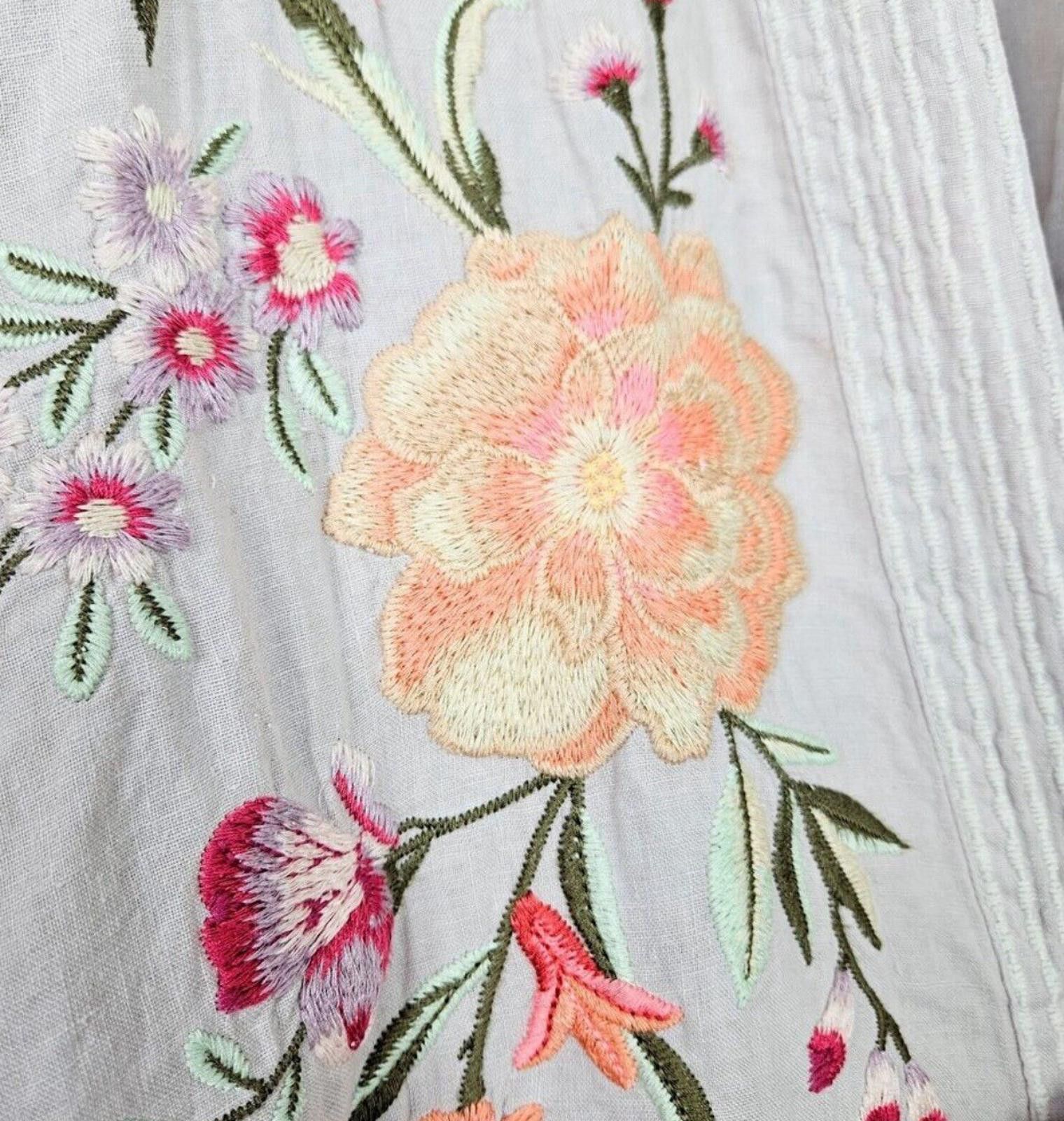 Johnny Was NEW Johnny Was XL 1X Linen Embroidered Kimono Cardigan Wrap Size XL / US 12-14 / IT 48-50 - 11 Thumbnail