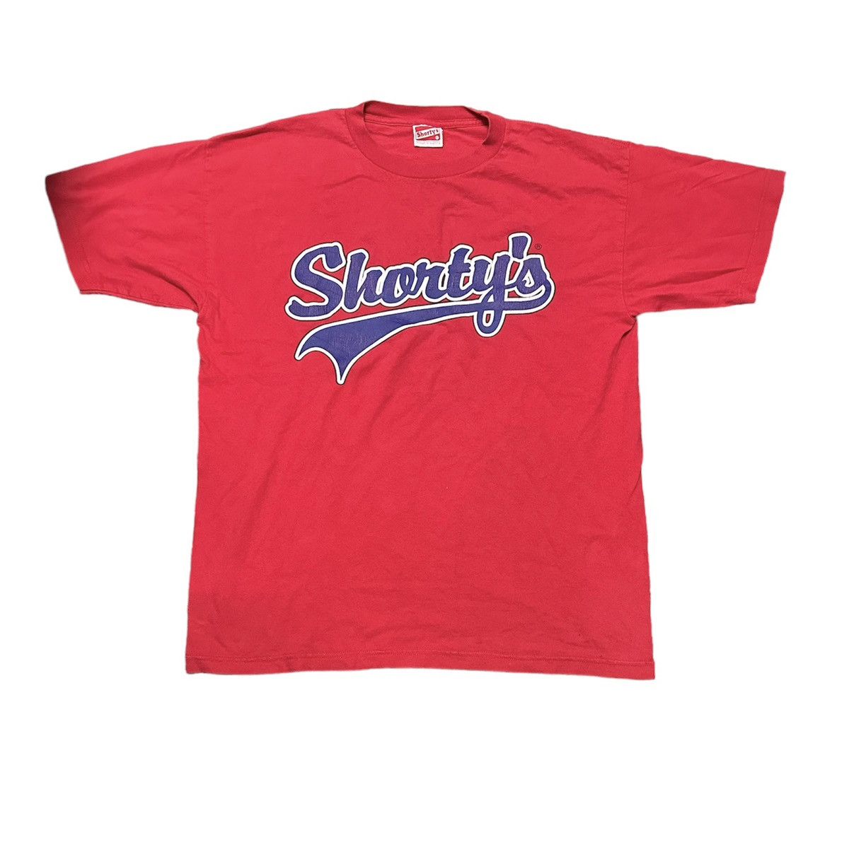 image of Shortys Skateboards x Skategang Vintage Late 90's Shorty Skateboard Tee Spellout in Red (Size XL)
