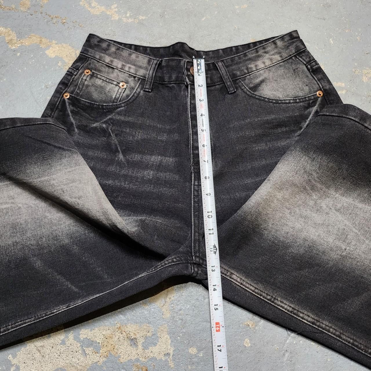 Japanese Brand Black Baggy Y2K Wide Leg Jeans Size US 30 / EU 46 - 7 Thumbnail