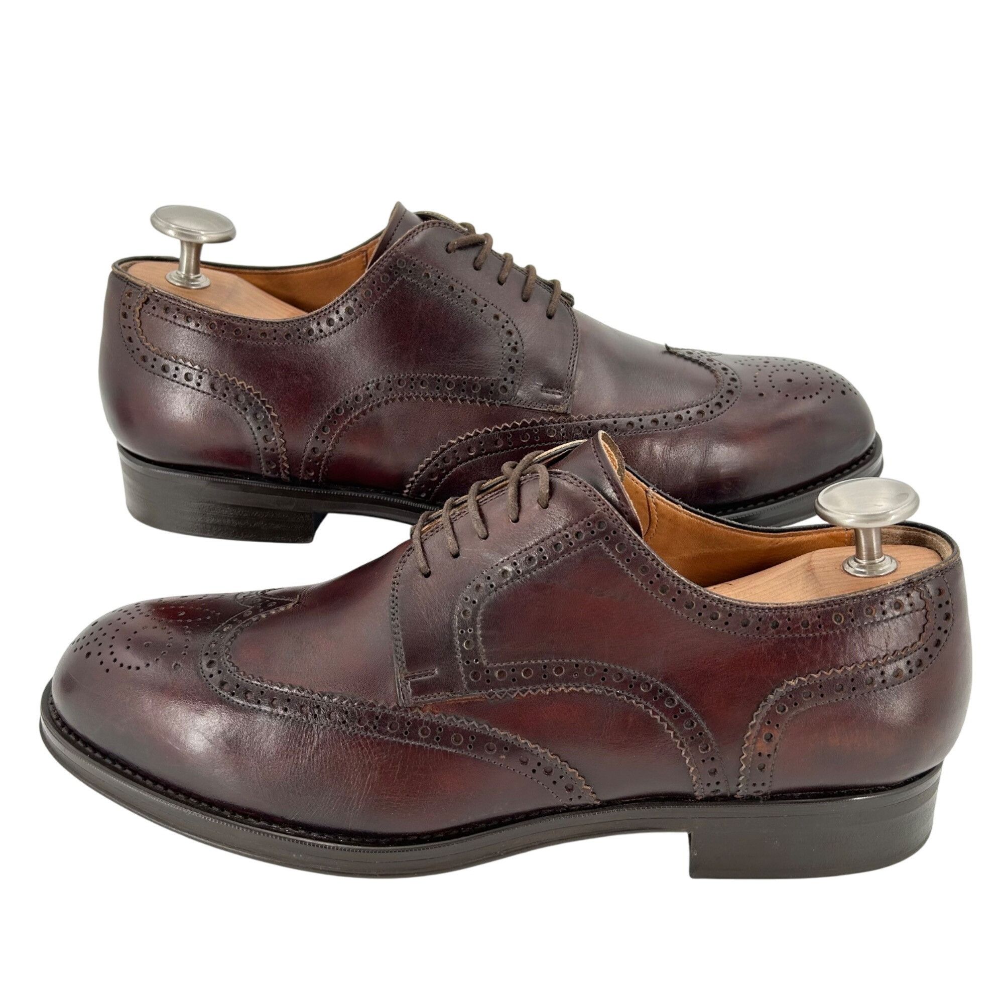 Magnanni Magnanni for Ingledews Mens 10M Burgundy Brown Leather Dress Size US 10 / EU 43 - 7 Thumbnail
