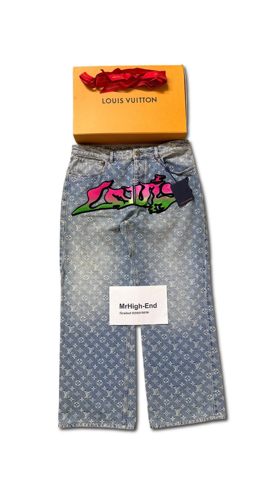 Louis Vuitton LOUIS VUITTON Graffiti 34 denim Jeans Brand New Size US 34 / EU 50 - 1 Thumbnail