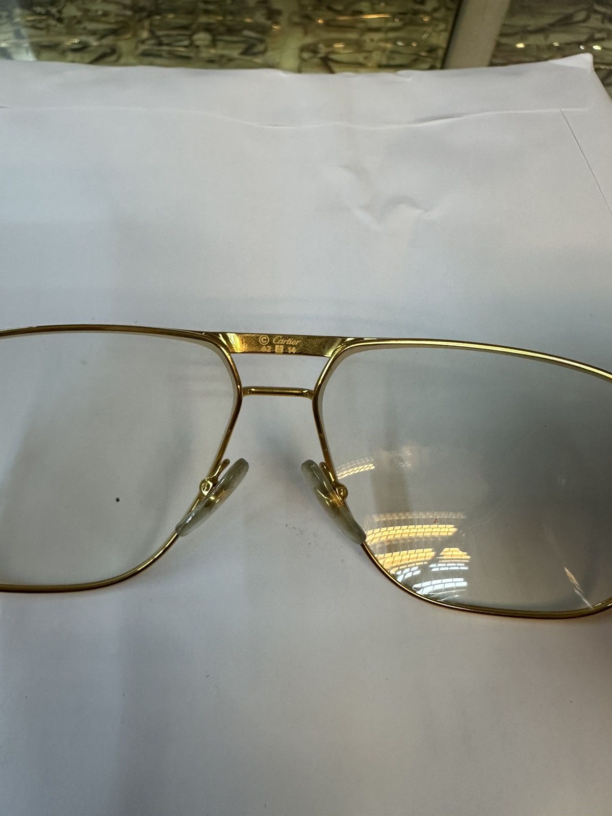 Cartier NOS 80’s Cartier GOLD Vintage Sunglasses 62 ⏹️ 14 Size ONE SIZE - 7 Thumbnail