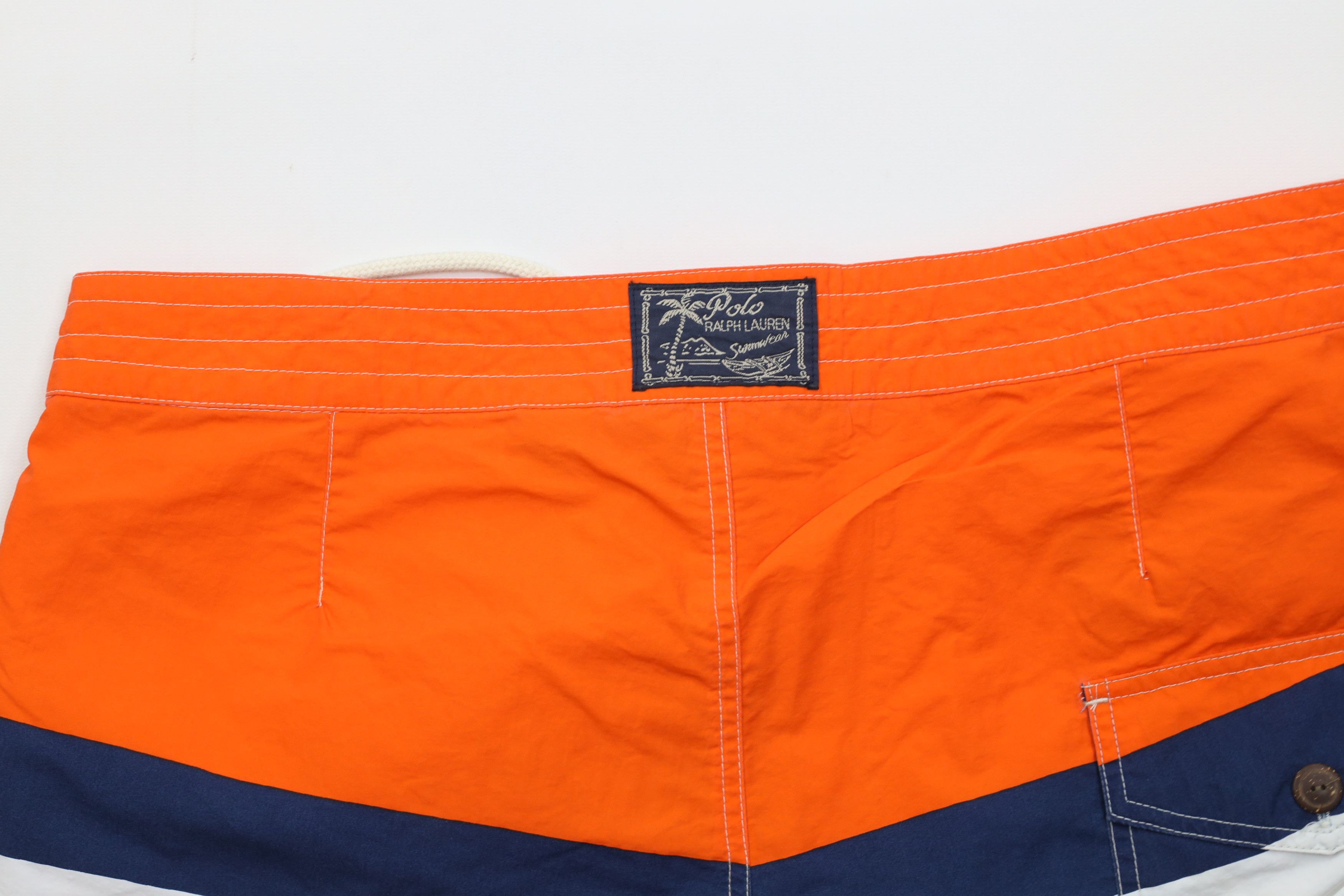 Ralph Lauren Vintage 90s Ralph Lauren Block Board Shorts Swim Trunks Size US 36 / EU 52 - 9 Thumbnail