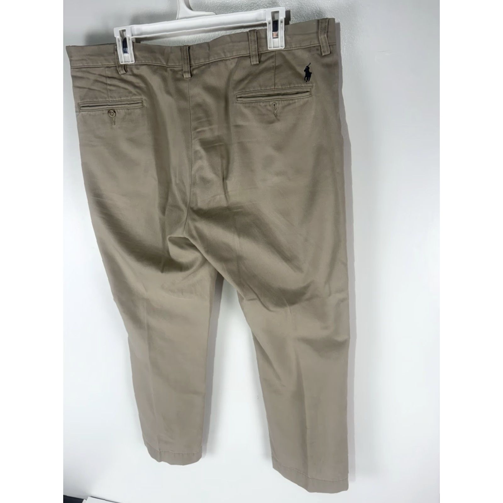 Polo Ralph Lauren VINTAGE Polo Ralph Lauren Pants Khaki Preston Men 38x30 Beige 100% Cotton Flat Front Straight Leg Mens Pants Size US M / EU 48-50 / 2 - 4 Thumbnail
