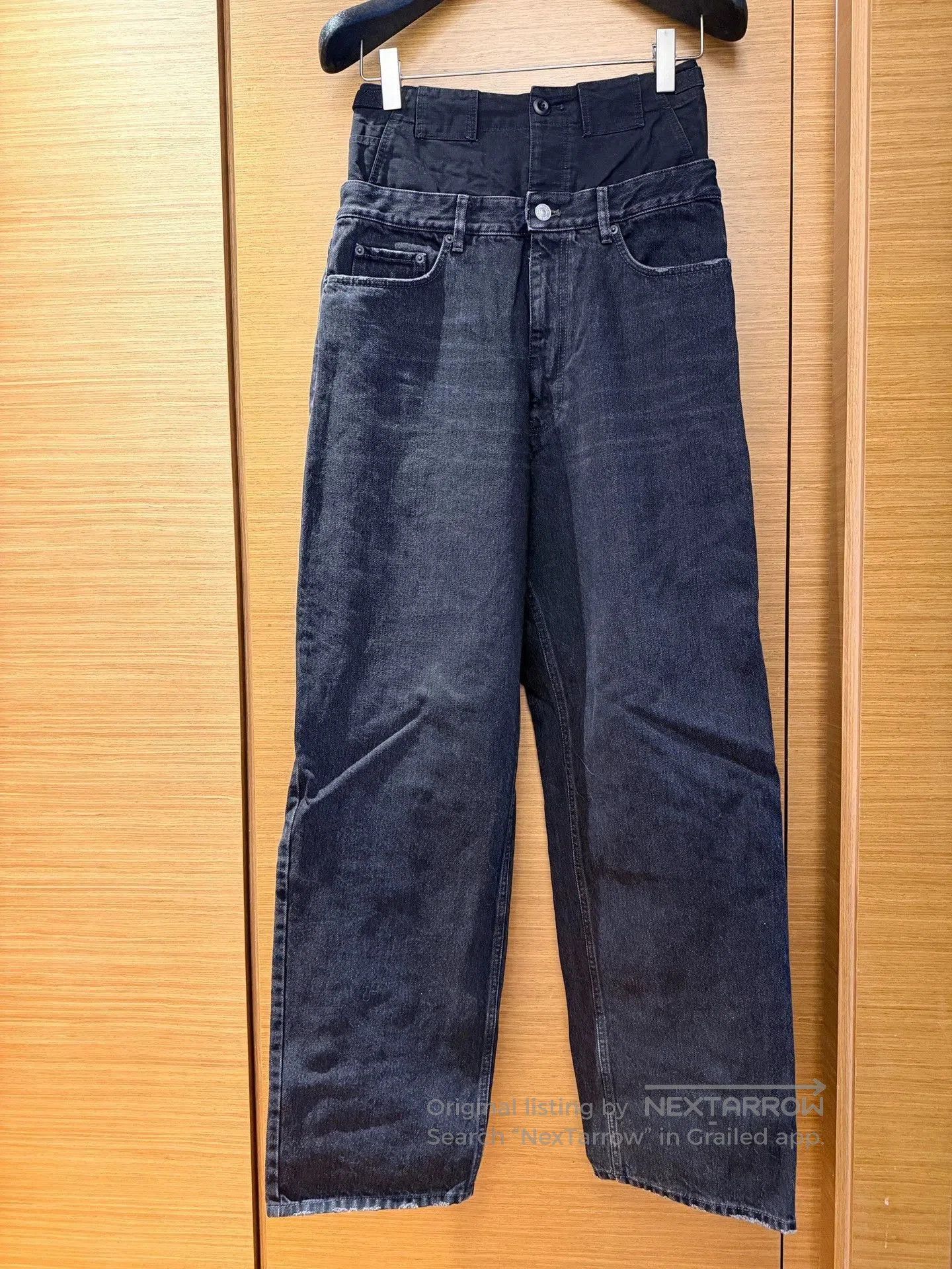 Balenciaga Black Denim Relaxed Fit Pants Size 28. Size US 28 / EU 44 - 4 Thumbnail