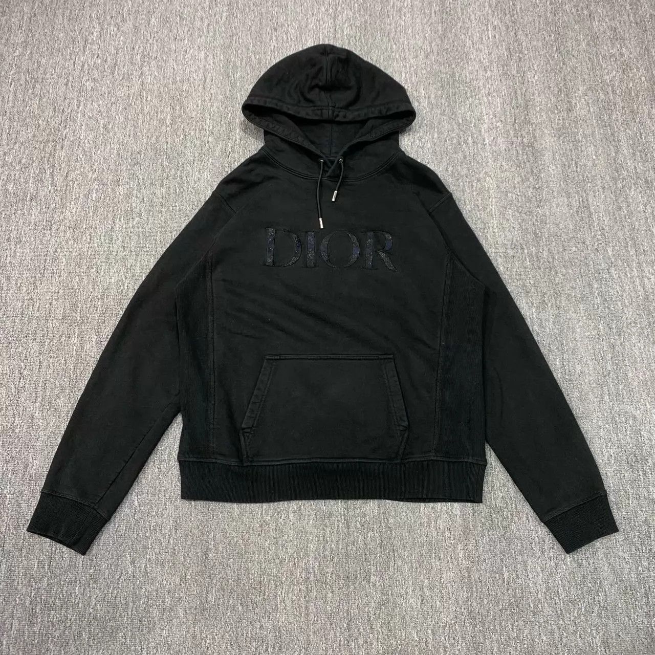 Dior Black Hoodie with Front Logo - Size M Size US M / EU 48-50 / 2 - 1 Thumbnail