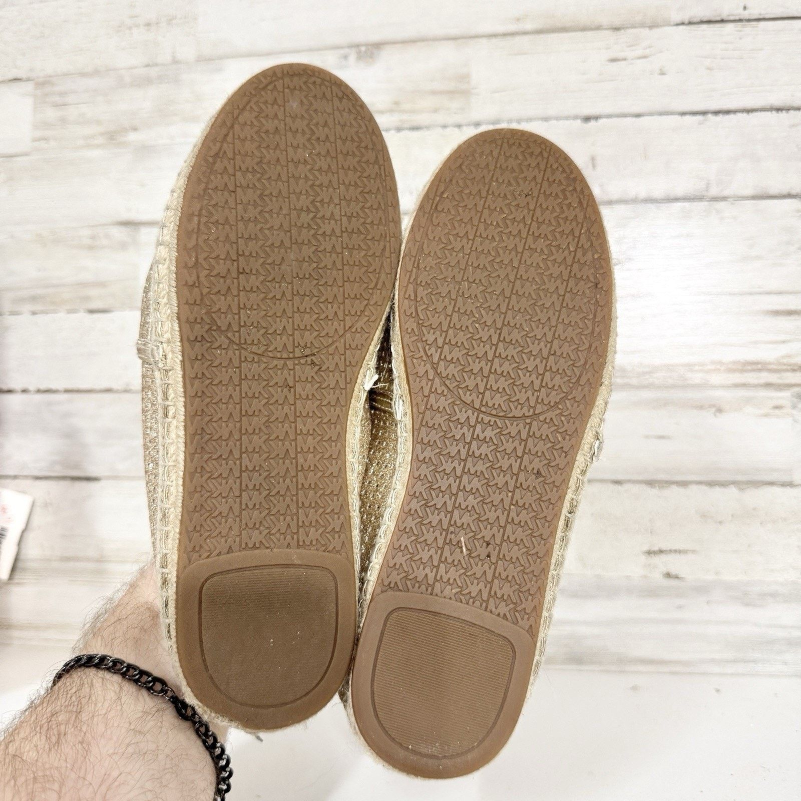 Michael Kors Michael Kors Shoes 5M Metallic Gold Embellished Espadrilles Size US 5 / IT 35 - 3 Thumbnail