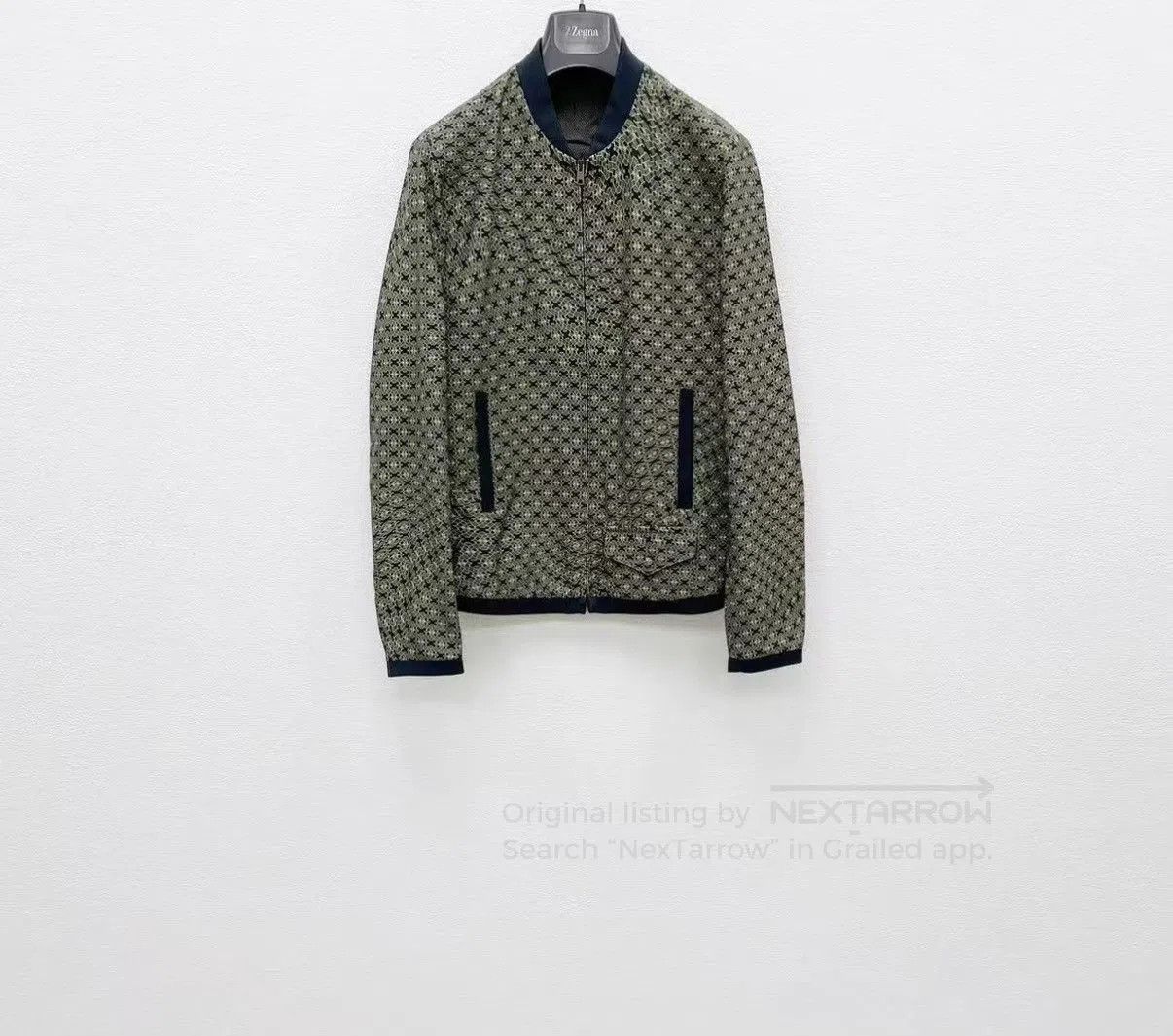 Dolce & Gabbana Green Patterned Bomber Jacket Size S. Size US S / EU 44-46 / 1 - 1 Thumbnail