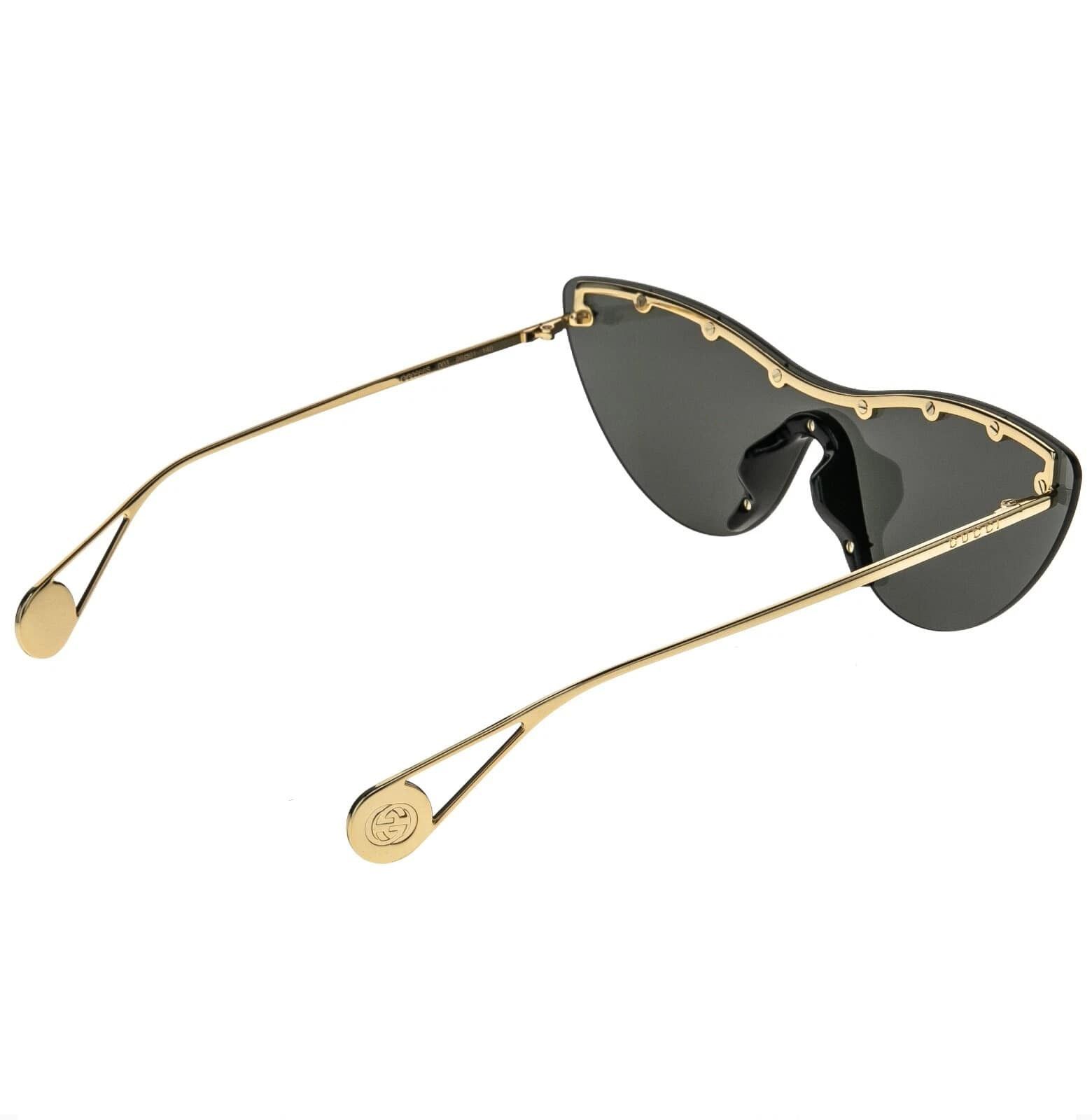 Gucci GUCCI GG0666S STAR 0666 Black Gold Cat Eye Sunglasses 001 Size ONE SIZE - 8 Thumbnail