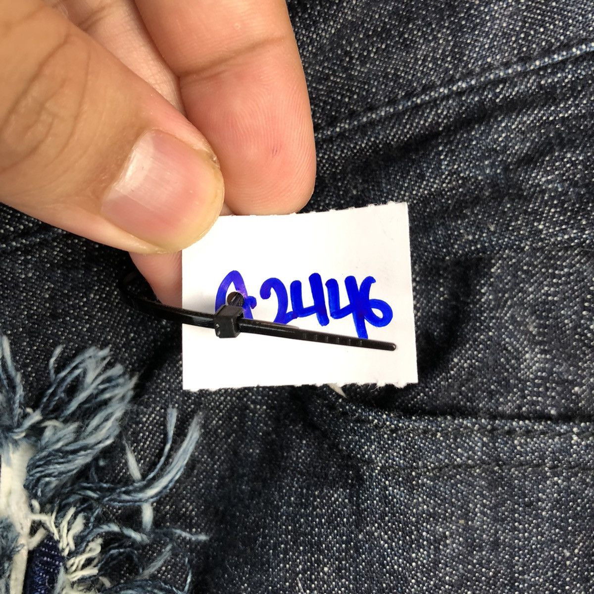 Andrea Pompilio Onitsuka Tiger x Andrea Pompilio Distressed Denim Pant #2446 Size US 29 - 18 Thumbnail