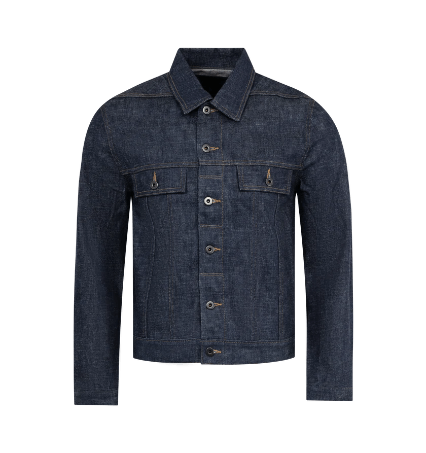 Rick Owens Drkshdw o1h1sh10525 Denim Jacket in Navy Blue Size US XXL / EU 58 / 5 - 1 Thumbnail