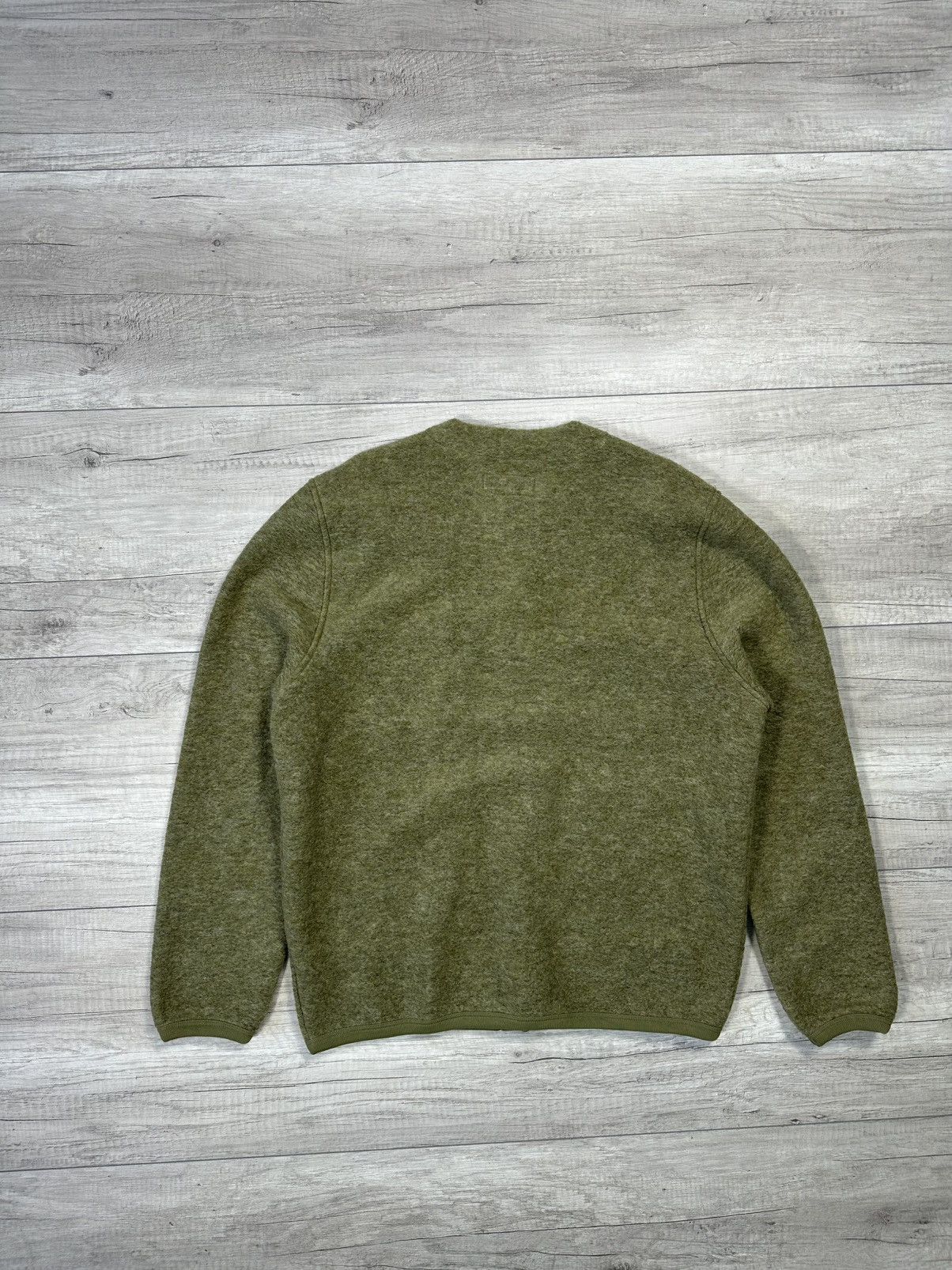 Universal Works Universal Works Cardigan Light Olive Wool Fleece Size US M / EU 48-50 / 2 - 11 Thumbnail