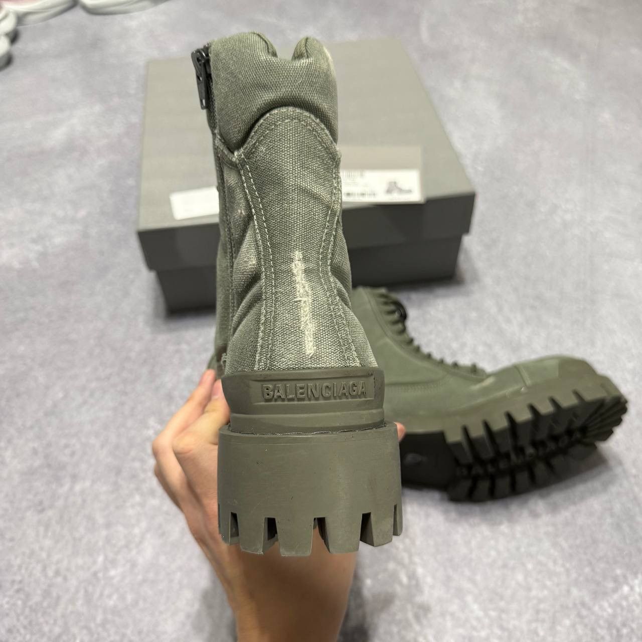 Balenciaga Balenciaga Combat Strike Boot “Worn-Out Khaki” Size US 7 / EU 40 - 5 Thumbnail