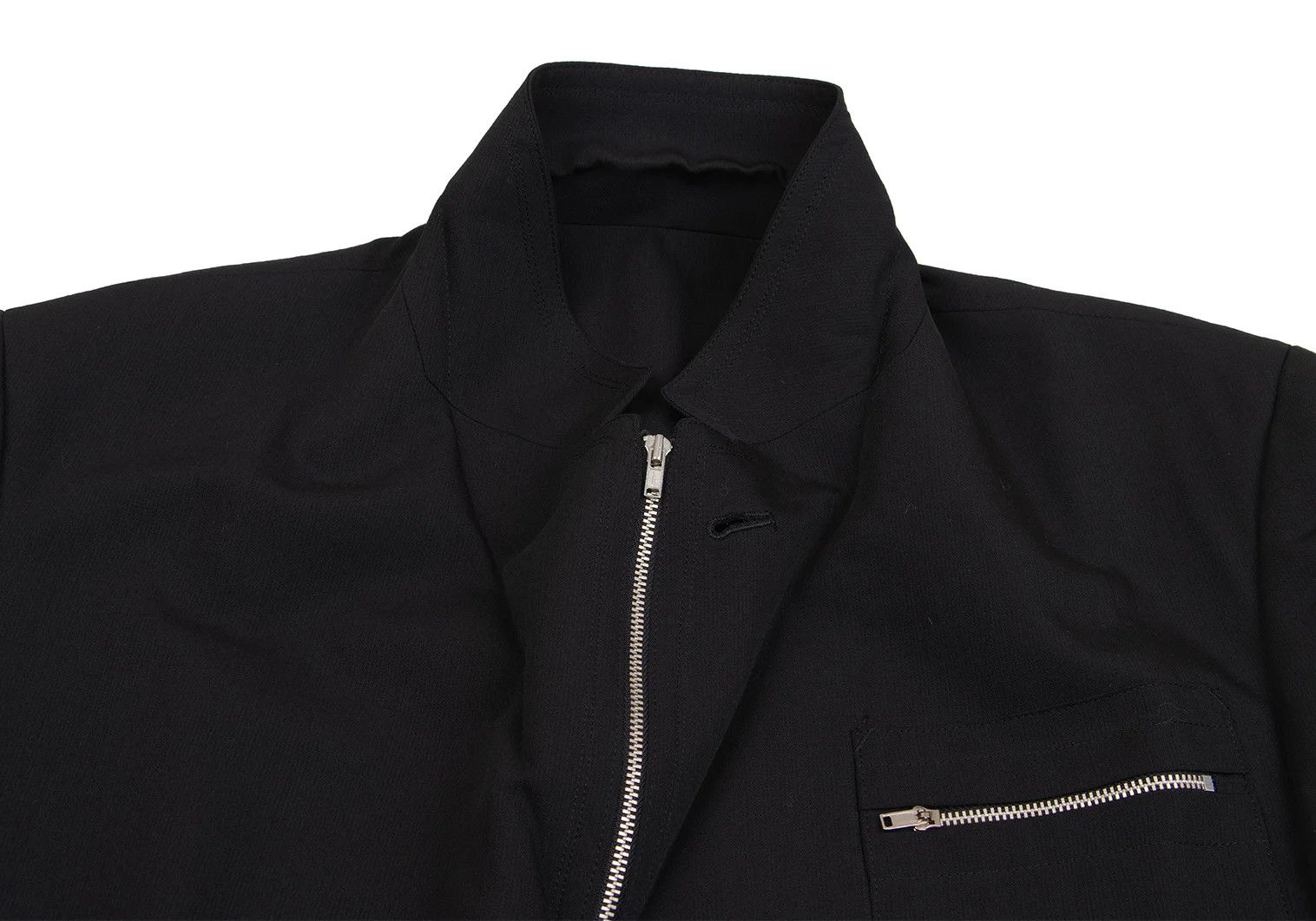 Jean Paul Gaultier Wool Zip Design Jacket in Black, Size 48 Size US M / EU 48-50 / 2 - 4 Thumbnail