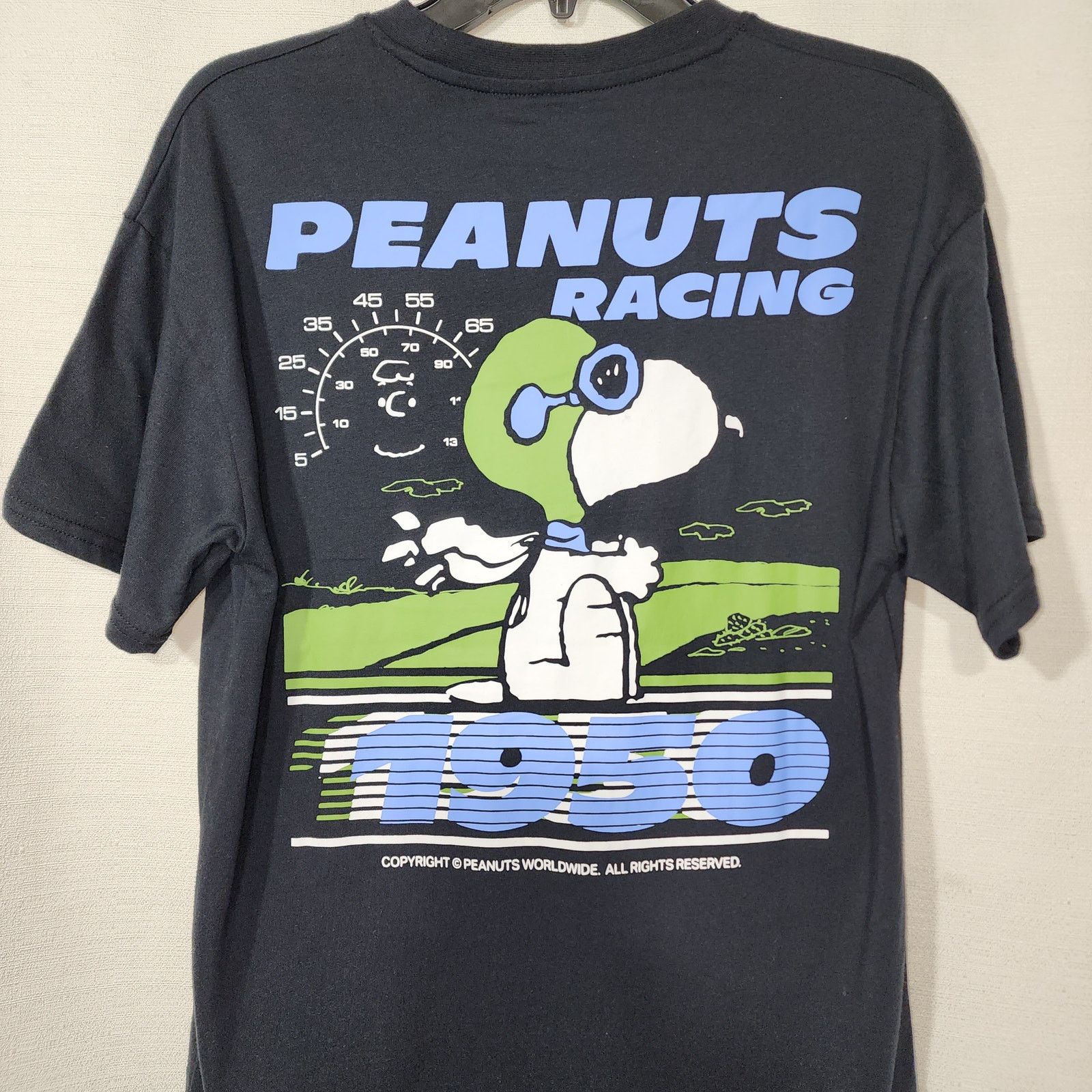 Peanuts Snoopy ''Peanuts racing 1950'' men's black shirt medium Size US M / EU 48-50 / 2 - 6 Thumbnail