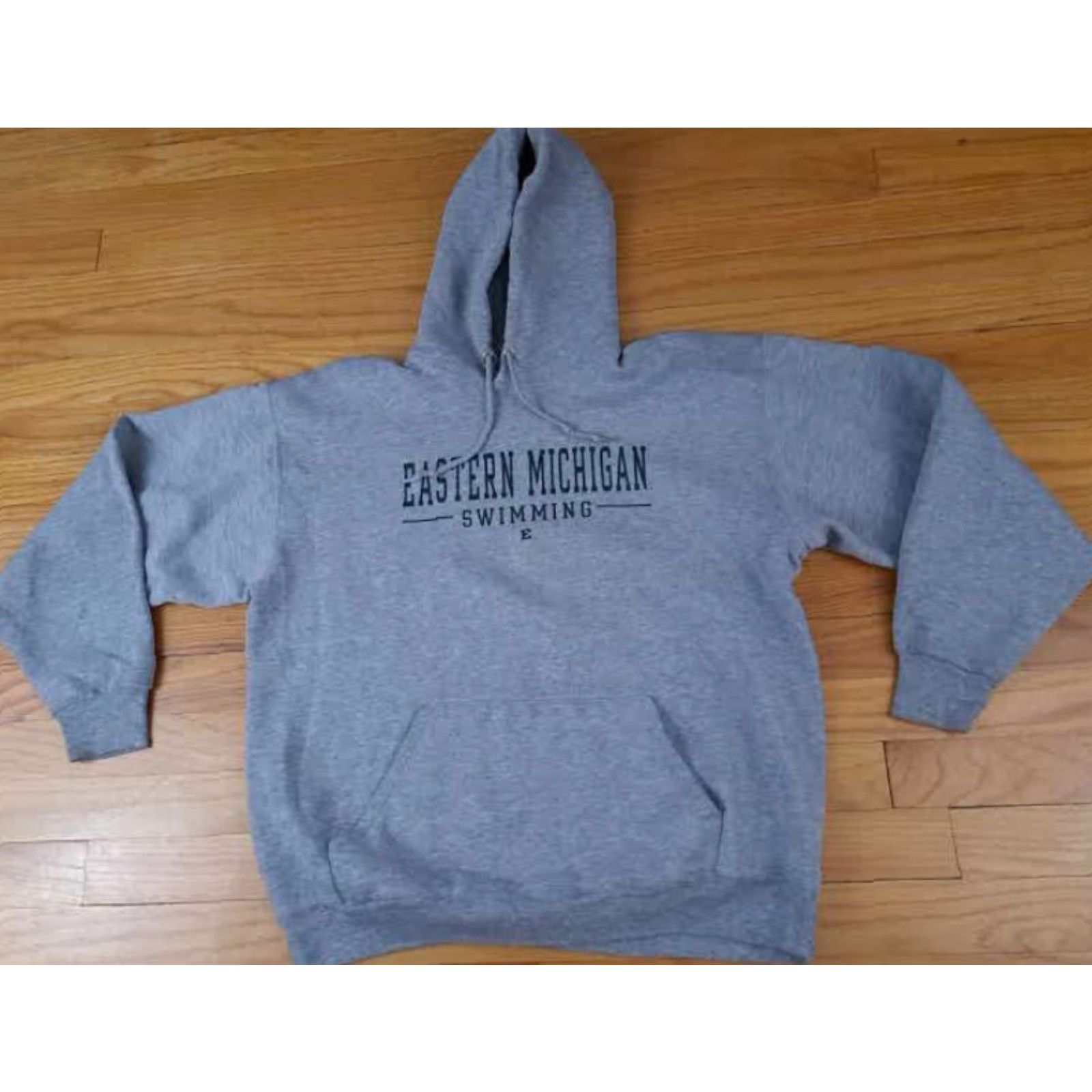 Vintage VINTAGE Eastern Michigan Eagles Pullover Hooded Sweatshirt Hoodie Large Gray Unisex Adults L Size US L / EU 52-54 / 3 - 3 Thumbnail