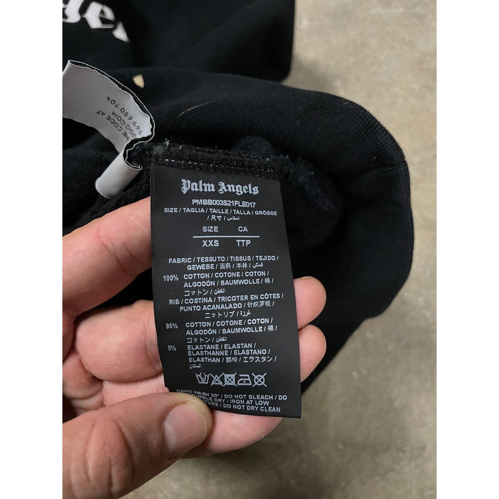 Palm Angels Palm Angels Spray Hoodie Black Blue Used XXS (Fits Small) Size US S / EU 44-46 / 1 - 4 Thumbnail