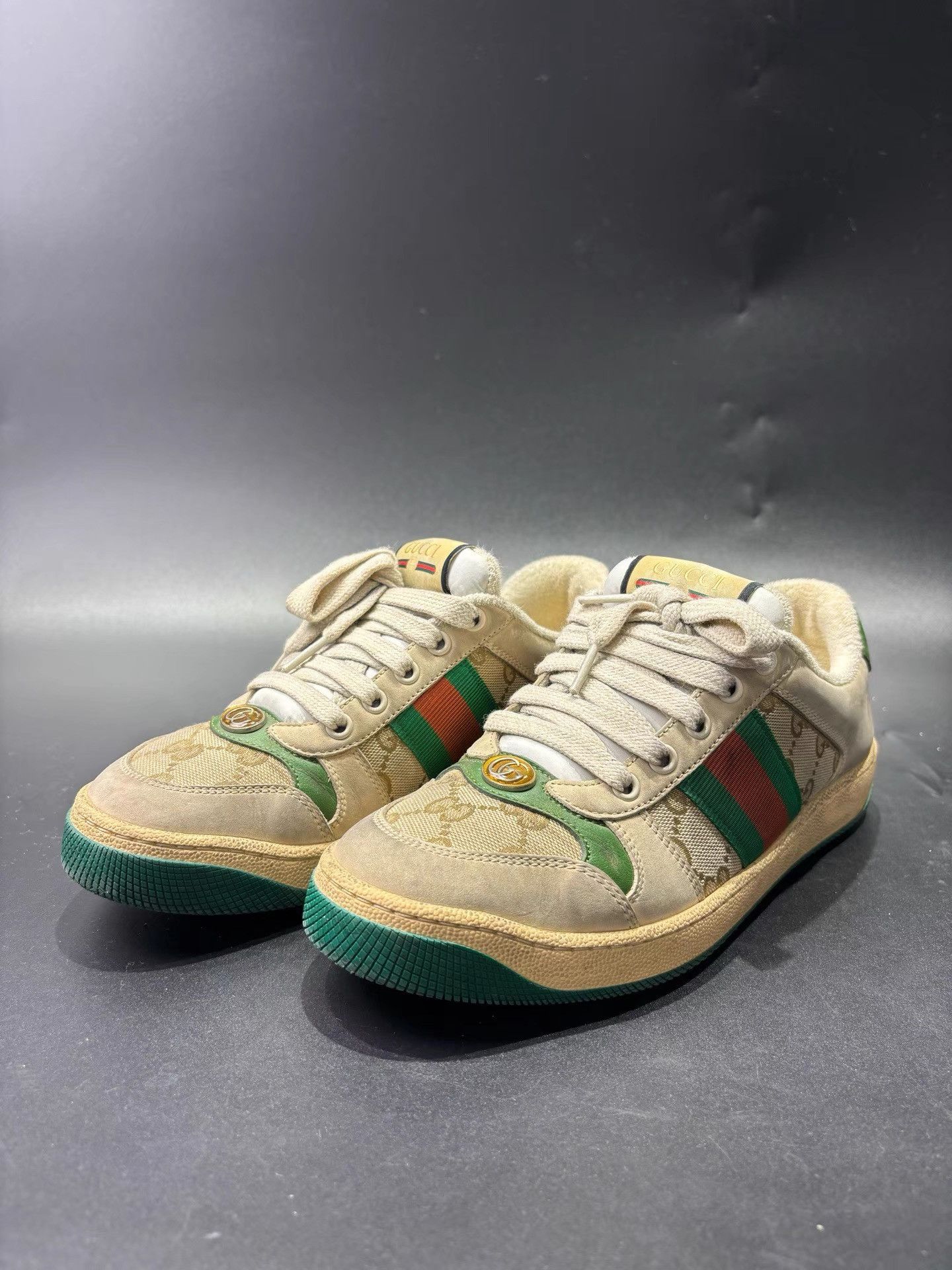 Gucci GUCCI Screener Distressed Sneakers K36 Size US 7 / IT 37 - 1 Thumbnail