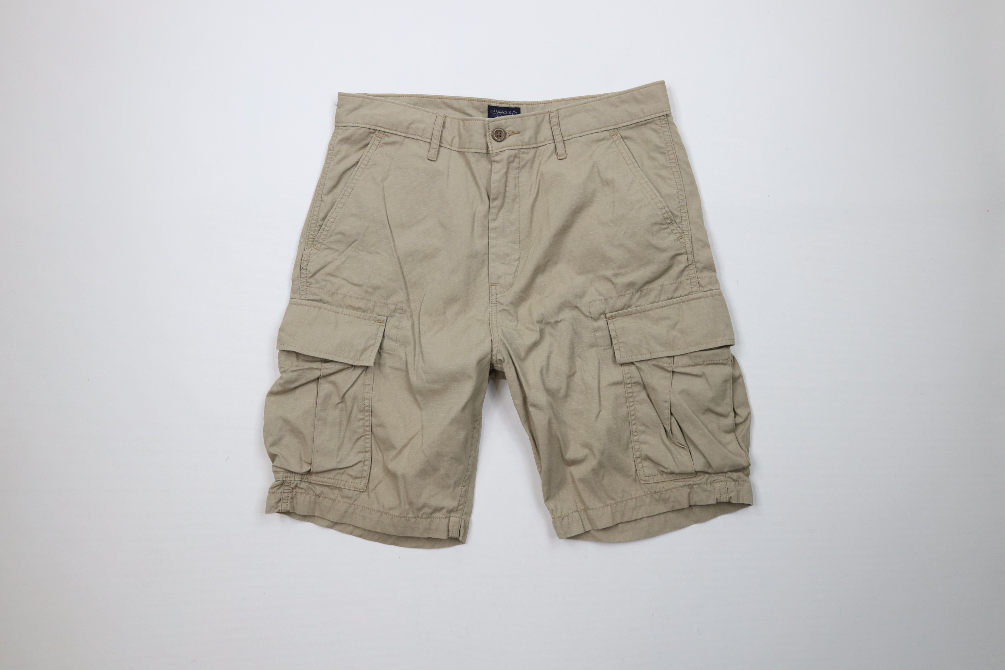 Levi's × Vintage Vintage Y2K Levis Relaxed Fit Cargo Shorts Beige Cotton Size US 32 / EU 48 - 1 Thumbnail