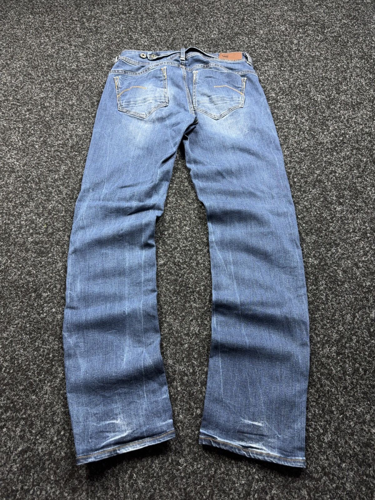 G-Star 00s Y2K G-Star RAW Midge Straight Punk Rock Dark Wash Jeans Size 30" / US 8 / IT 44 - 12 Thumbnail