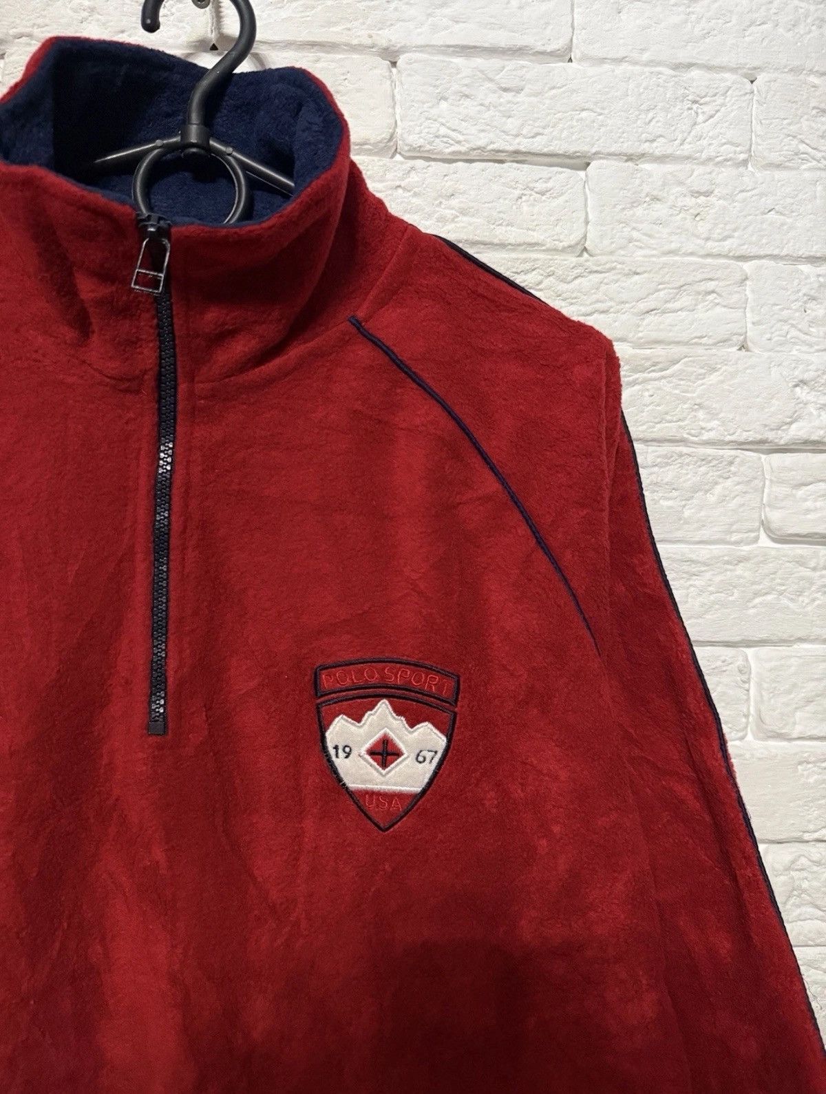 Polo Ralph Lauren Vintage Fleece Polo Sport Ralph Lauren USA 1/3 Zip Size US M / EU 48-50 / 2 - 3 Thumbnail