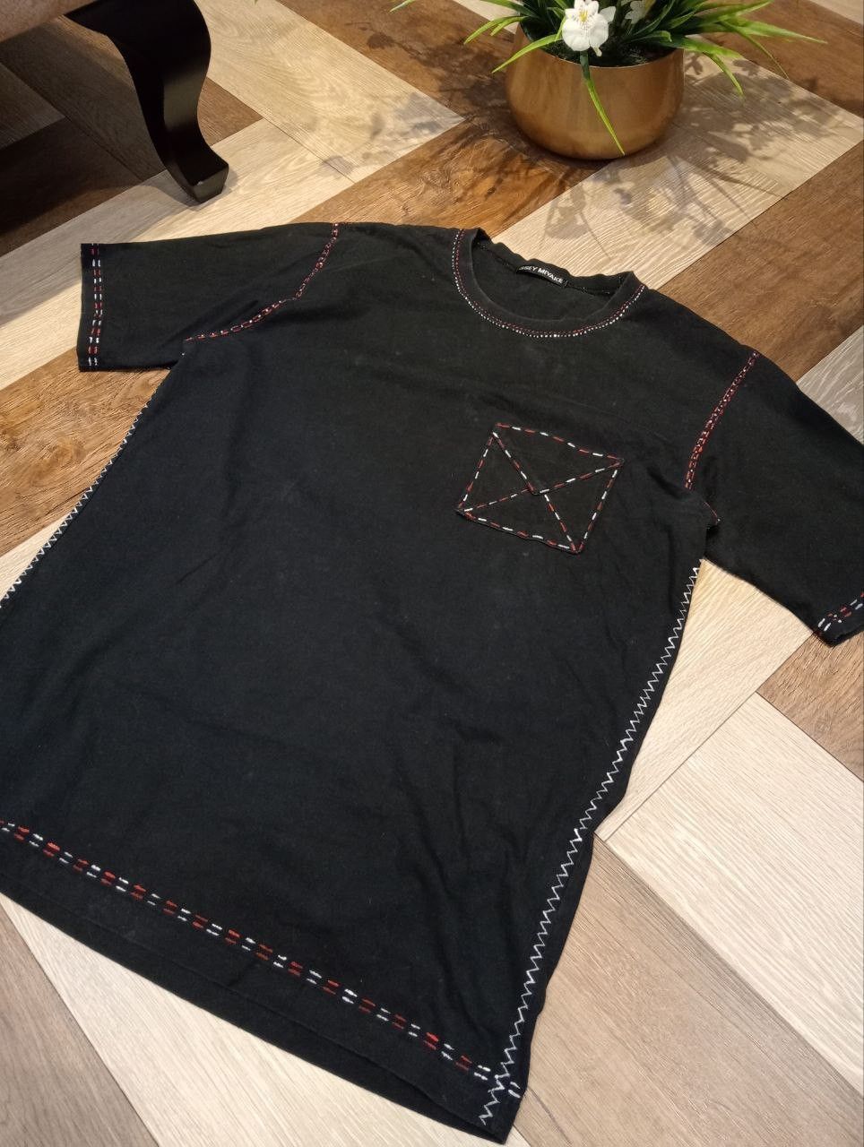 Issey Miyake VINTAGE ISSEY MIYAKE BLACK COTTON POCKET T-SHIRT Size US M / EU 48-50 / 2 - 5 Thumbnail