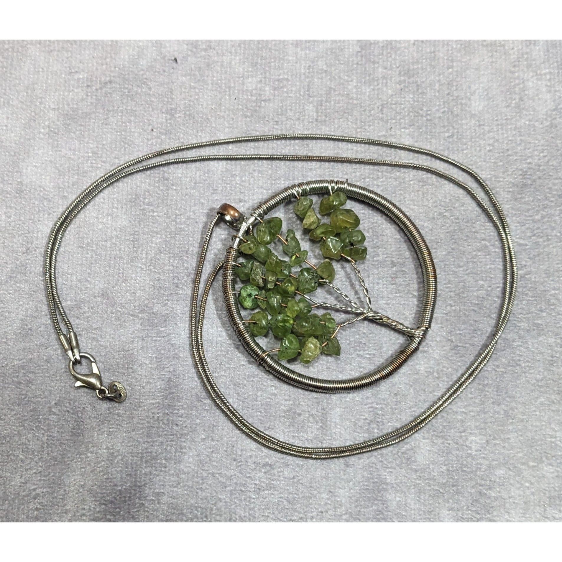 Other Mystical Silver Tone And Green Stone Tree Of Life Necklace Size ONE SIZE - 7 Thumbnail